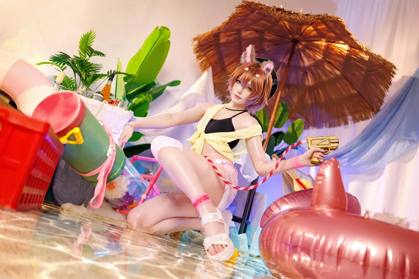 【空爆cos】明日方舟悠然夏日泳裝棚拍 - 黄昏 - 第5張
