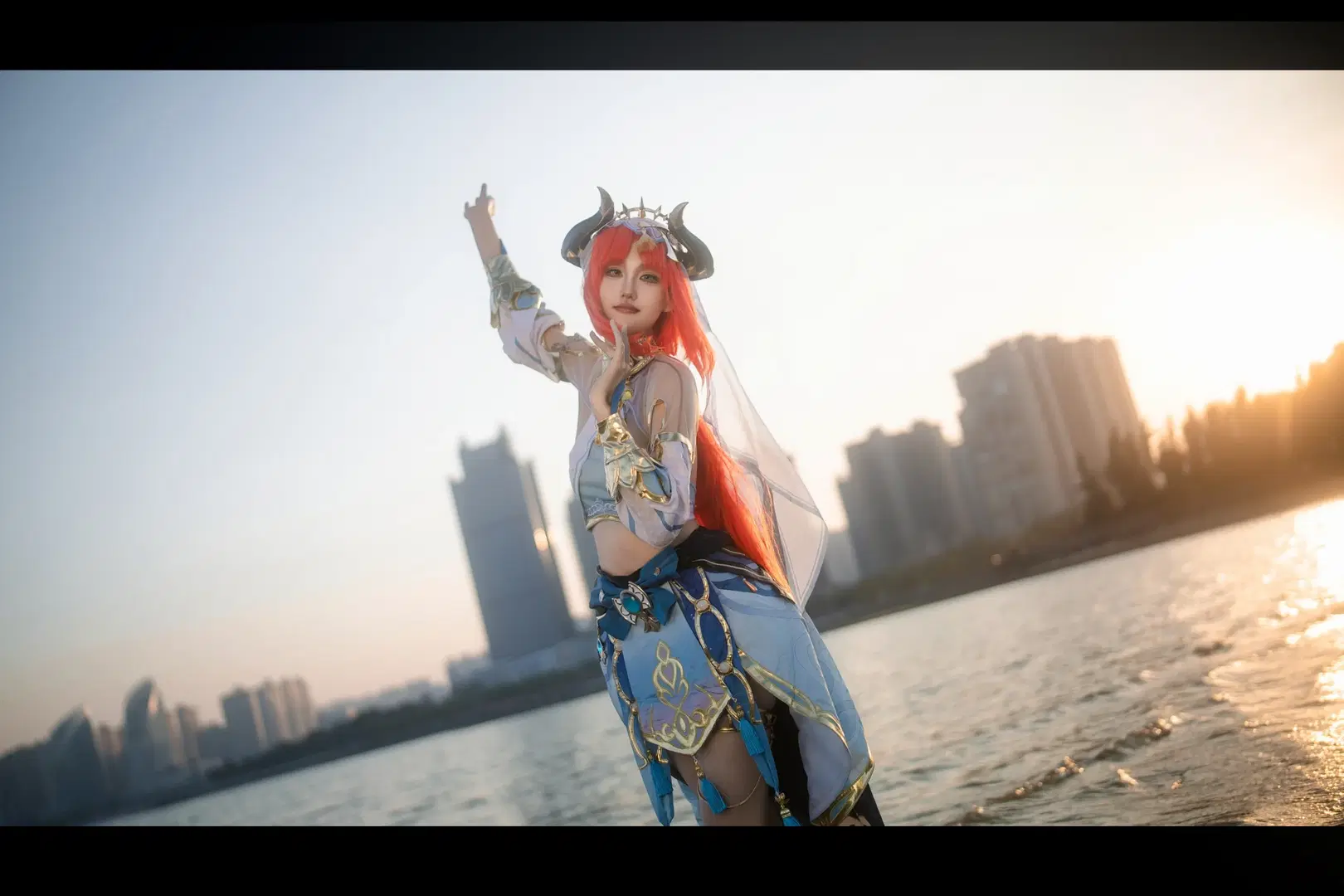 【妮露cos】原神水边的幻影，逆光下的轻盈起舞 - 鹿瑶瑶瑶瑶 - 第5张