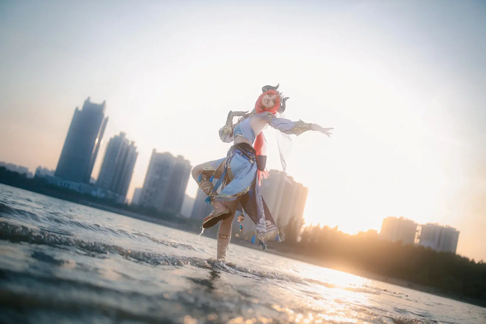 【妮露cos】原神水边的幻影，逆光下的轻盈起舞 - 鹿瑶瑶瑶瑶 - 第6张