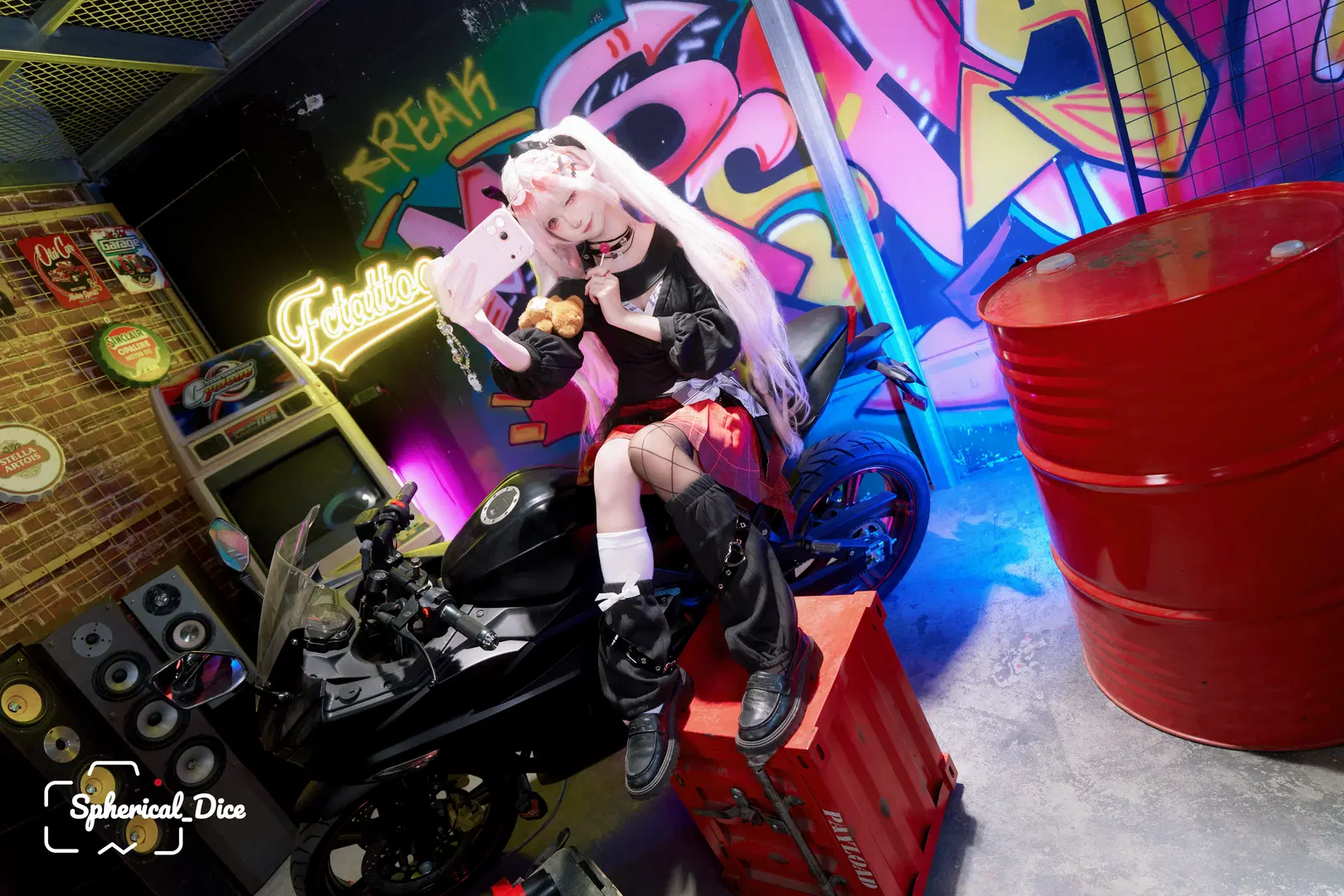 [Sparkle cosplay] Honkai: Star Rail Spark Sweet Dream Vibe: Cyber sweetheart under neon nightscapes by 圆形骰子 - Image 4