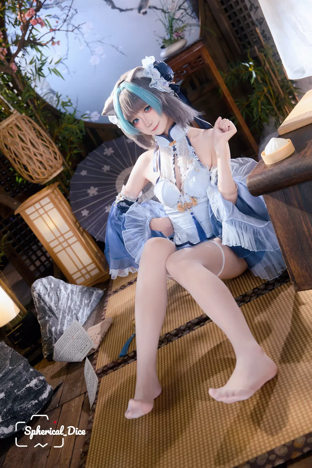 二次元摄影, 柴郡cos, 碧蓝航线, 白丝, 兽耳娘