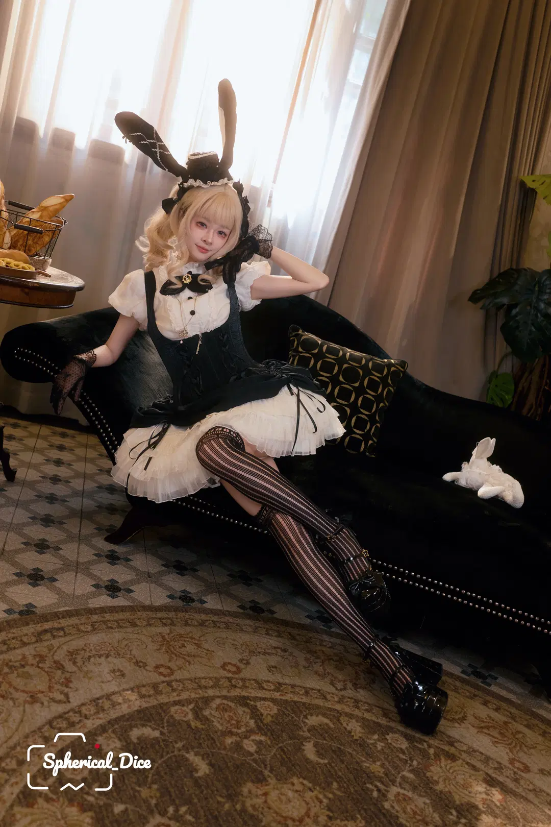 cosplay, 洛丽塔写真, 丝袜美腿, 兔系少女, 复古室内人像