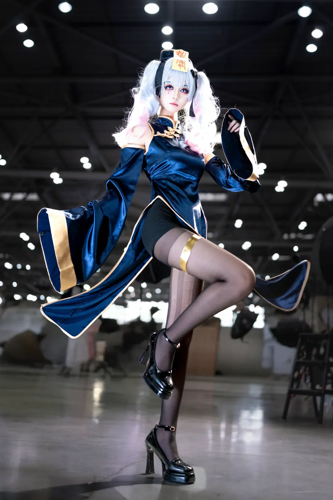 漫展返图, 初音未来cos, 黑丝, Vocaloid, 僵尸风