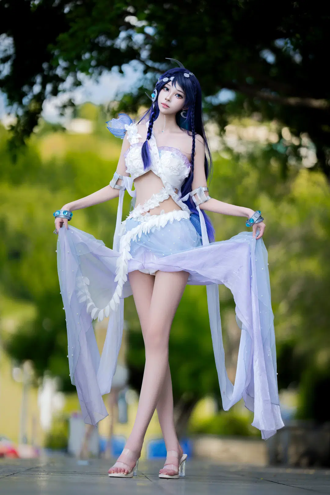 王者荣耀, 二次元cosplay, 漫展cos, 海月cos, 蓝发女神