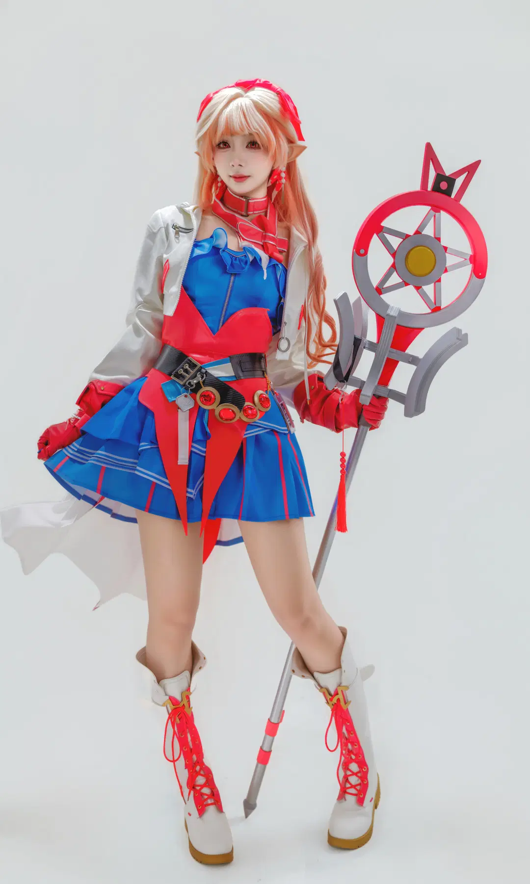 【遥cos】明日方舟里的粉色精灵，手持法杖与麦克风 - 面包脑袋 - 第2张