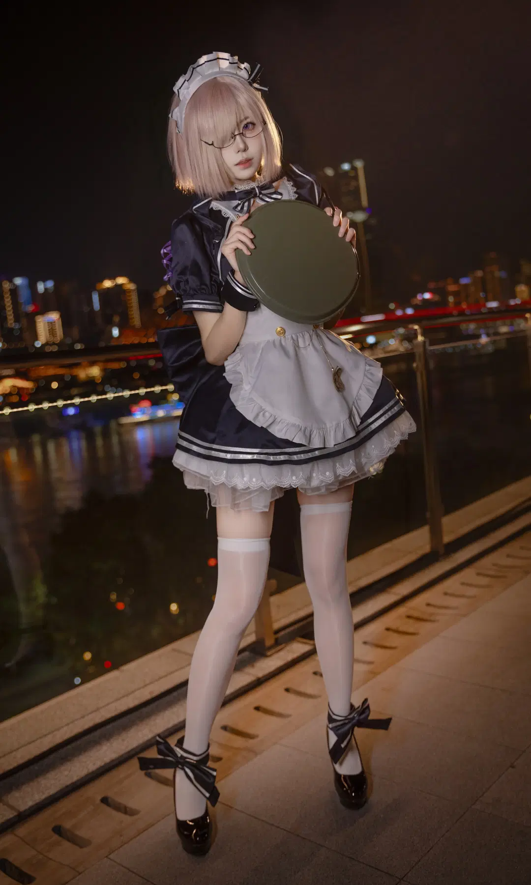 コスプレ, メイド服, Fate/Grand Order, 白ストッキング, マシュコスプレ