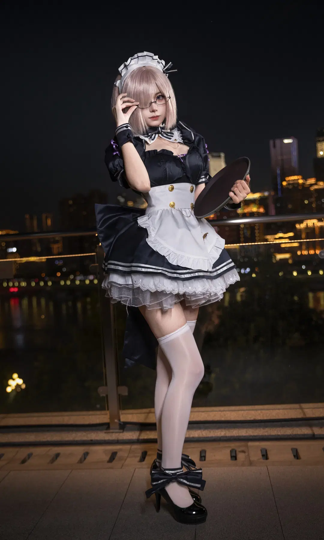 【玛修cos】FGO玛修夜色女仆装外景拍摄记录 - 面包脑袋 - 第3张