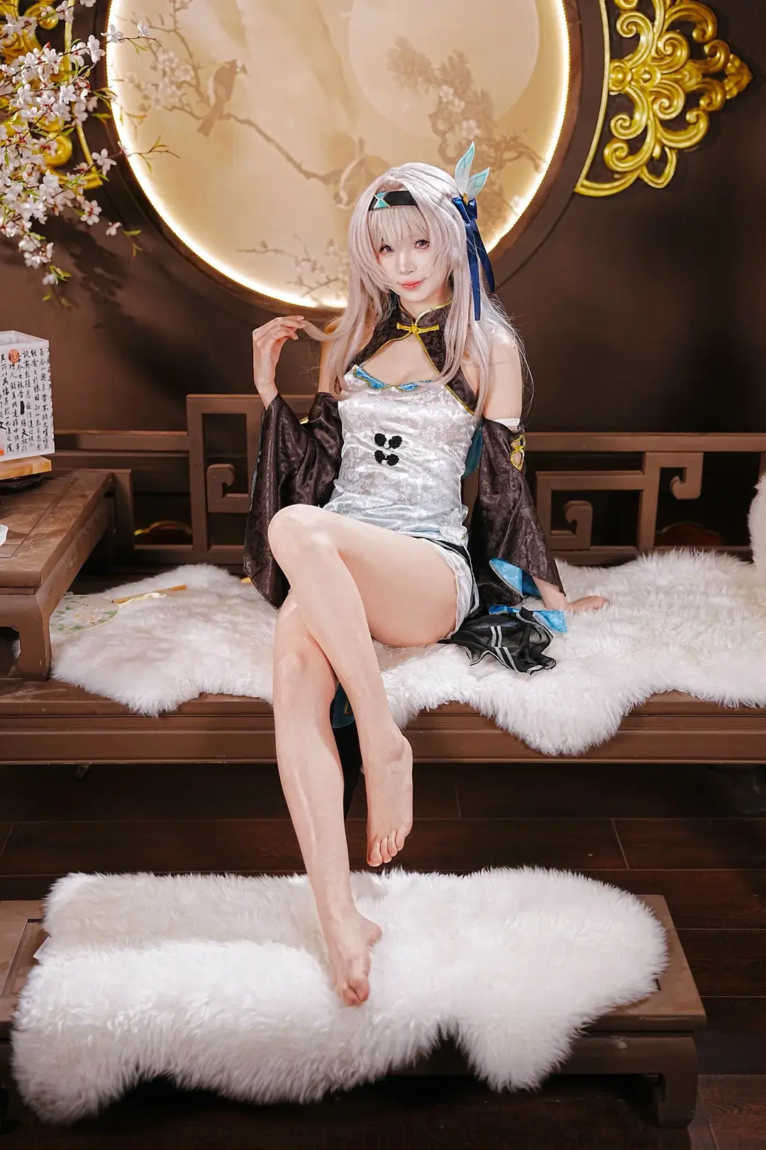 【Firefly cosplay】Honkai: Star Rail Firefly Qipao: Gentle Moments Woven in Digital and Film by 一只测光表 - Image 5