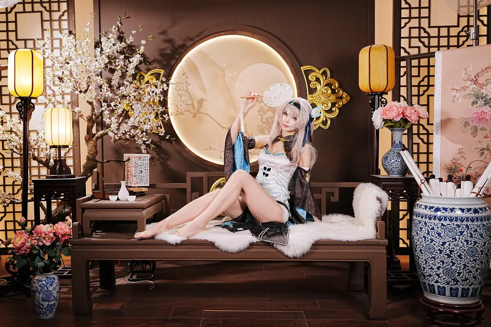 【Firefly cosplay】Honkai: Star Rail Firefly Qipao: Gentle Moments Woven in Digital and Film by 一只测光表 - Image 7