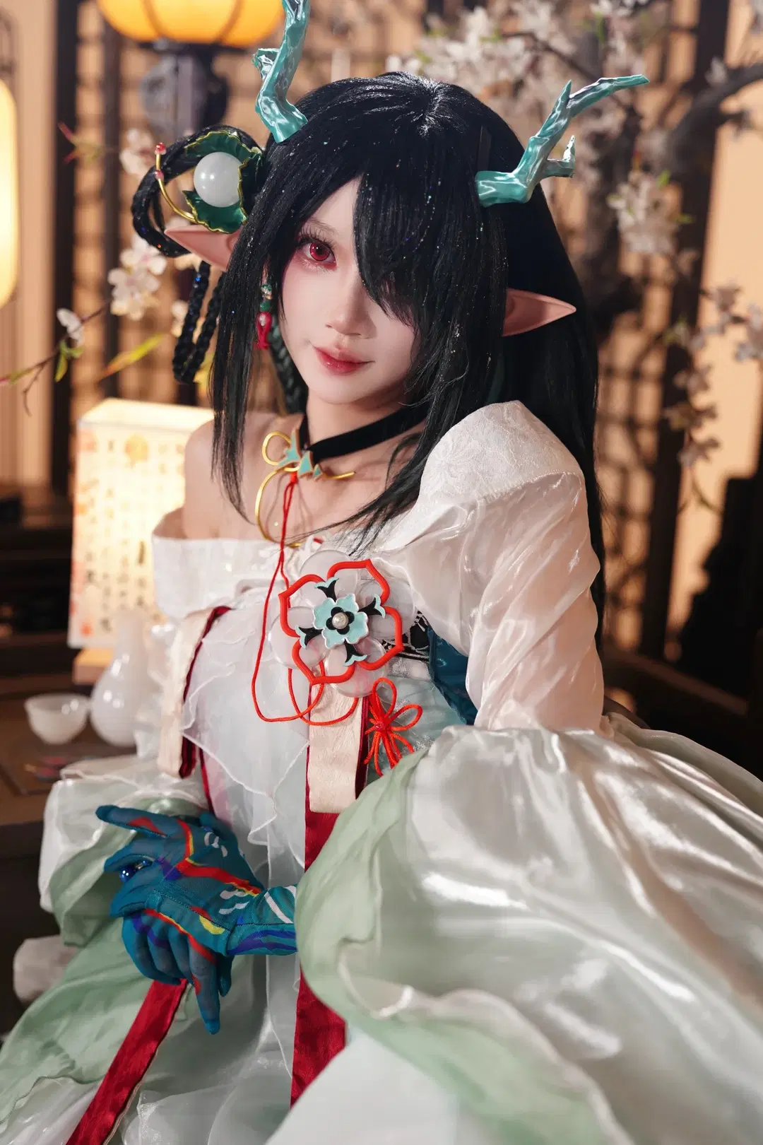 【夕cos】明日方舟青玉硯，在古風佈景中執筆繪山水 - 一只测光表 - 第6張