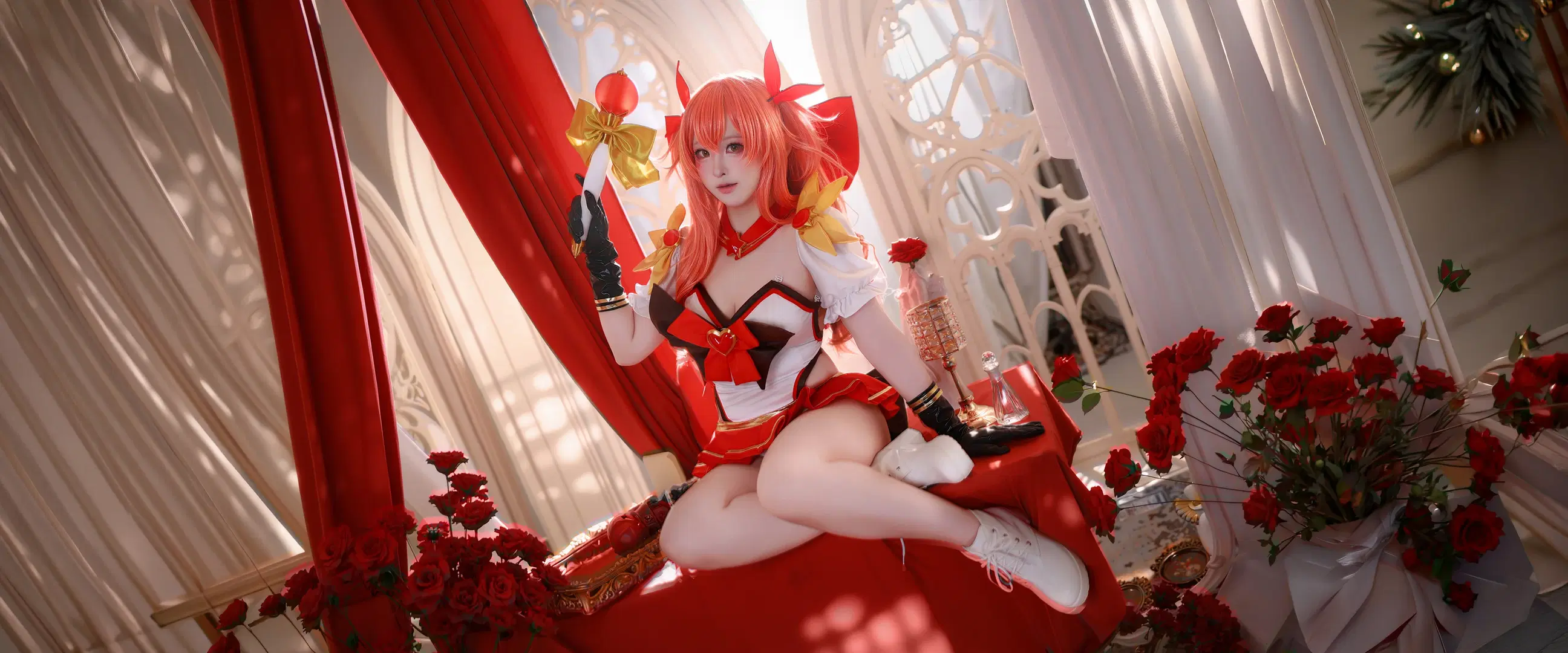 【黎维塔cos】棕色尘埃2 魔法少女黎维塔的玫瑰红调拍摄记录
