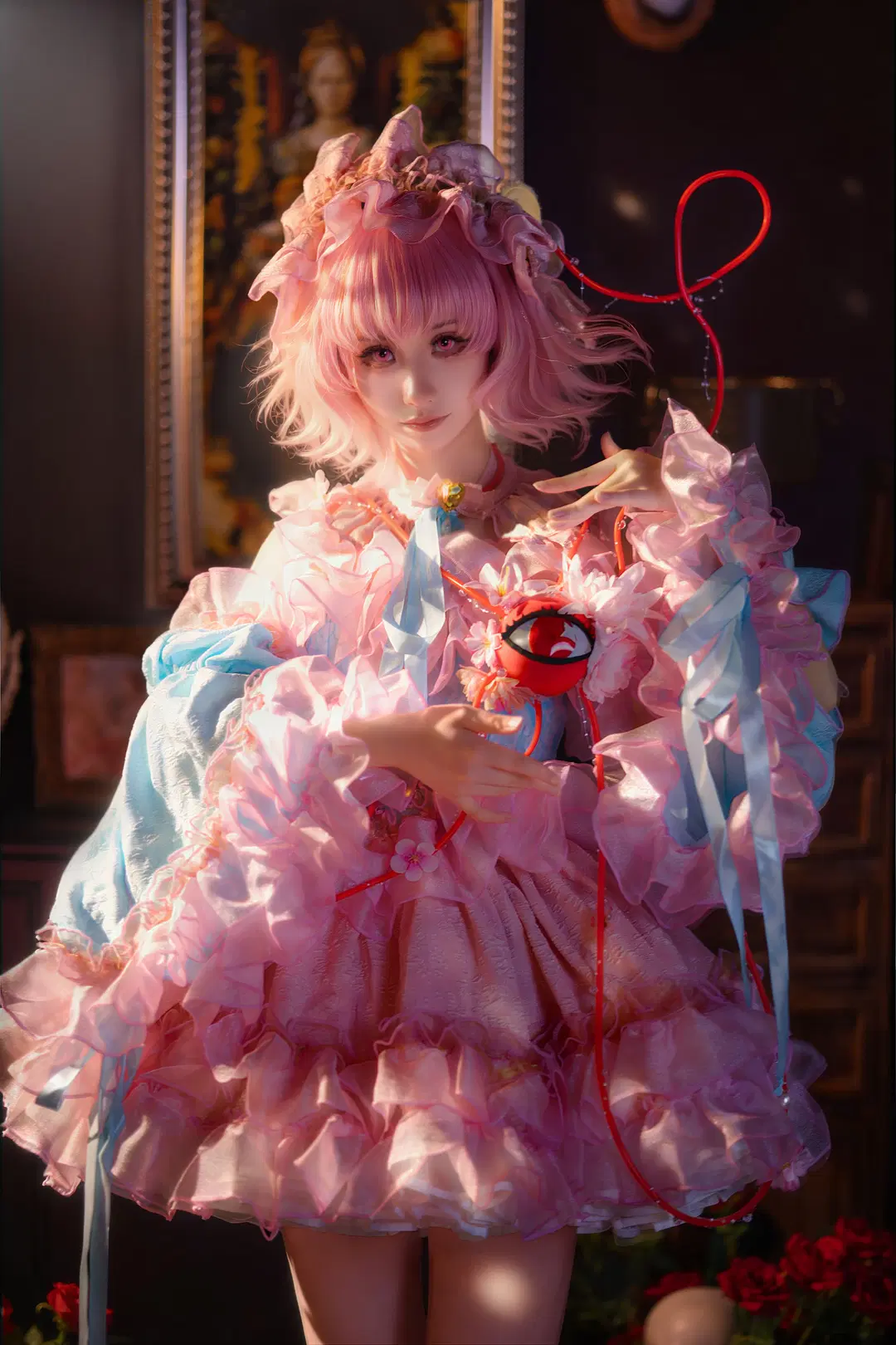 【古明地さとり コスプレ】まだらな光影が織りなすクラシック油彩の質感 - 店长DD - 2枚目