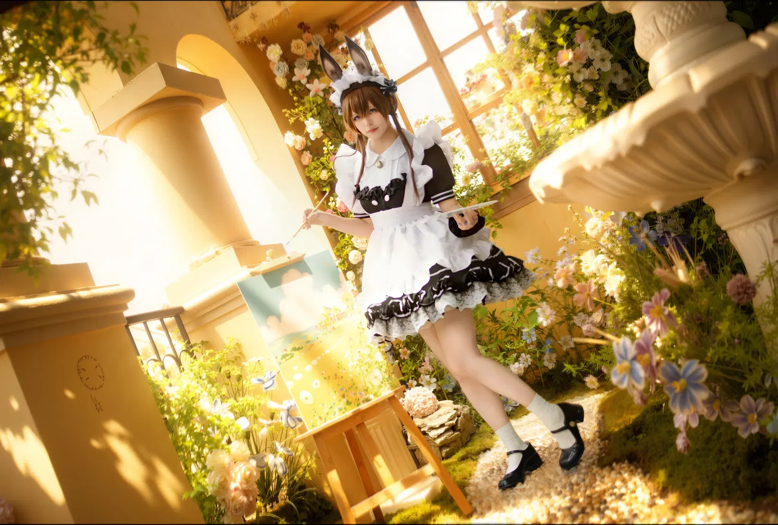【阿米婭cos】明日方舟兔耳女僕的暖陽拍攝日記 - 店长DD - 第3張