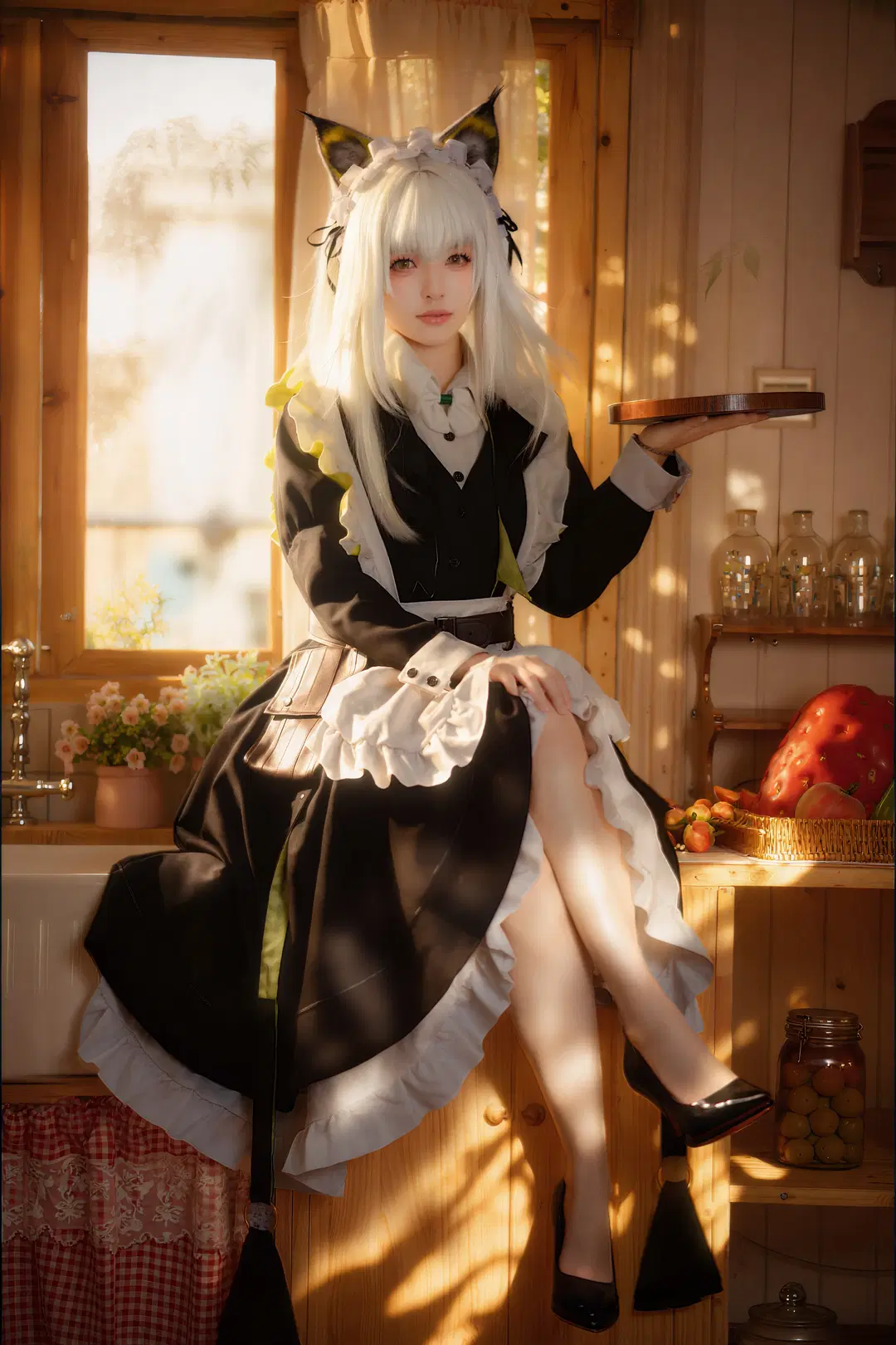 cosplay, Maid outfit, Arknights, Cosplay photography, Kal'tsit cosplay