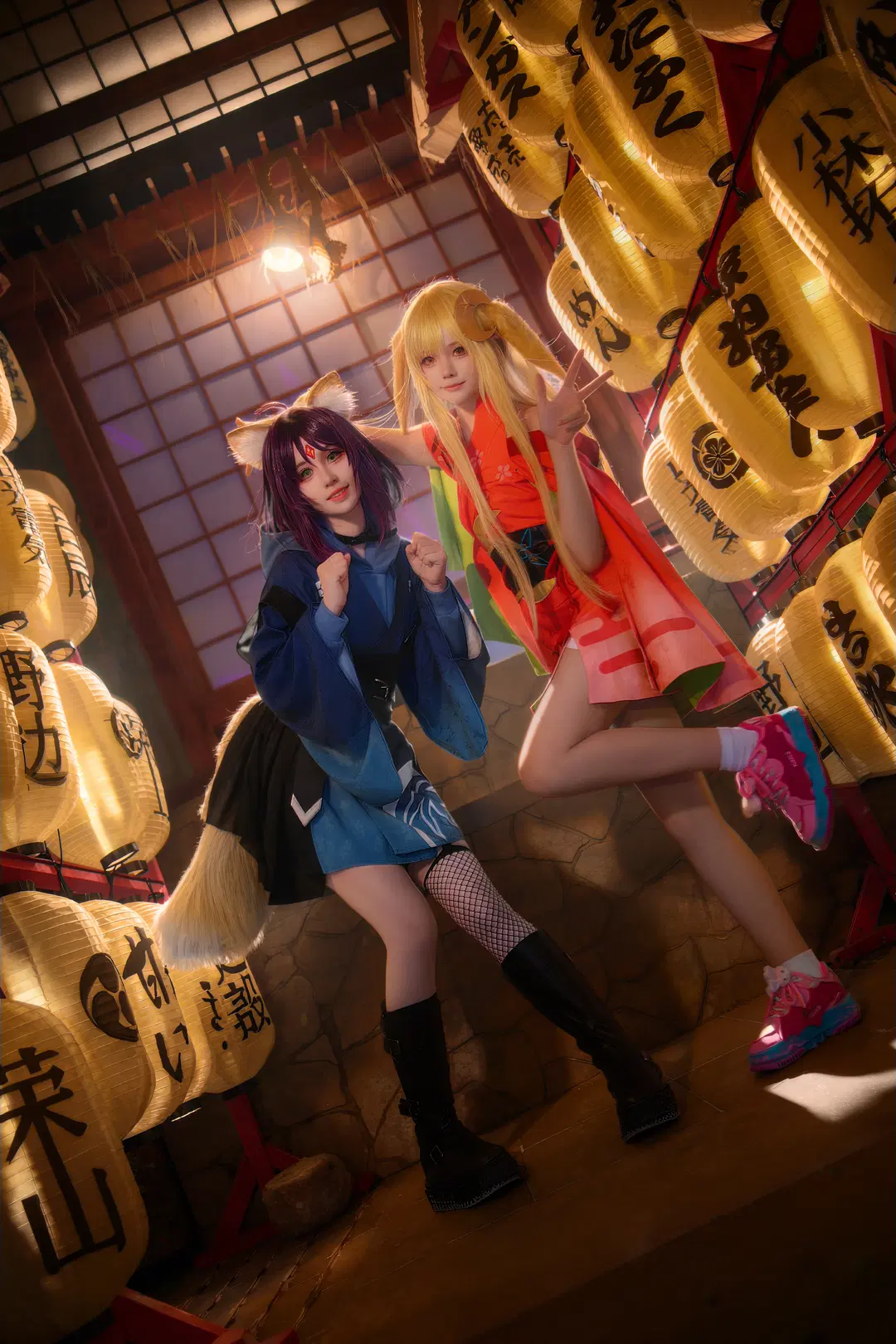 【彩葉コスプレ】超かぐや姫！ サイバーネオンと和風が交錯する夜間撮影記録 - 店长DD - 6枚目