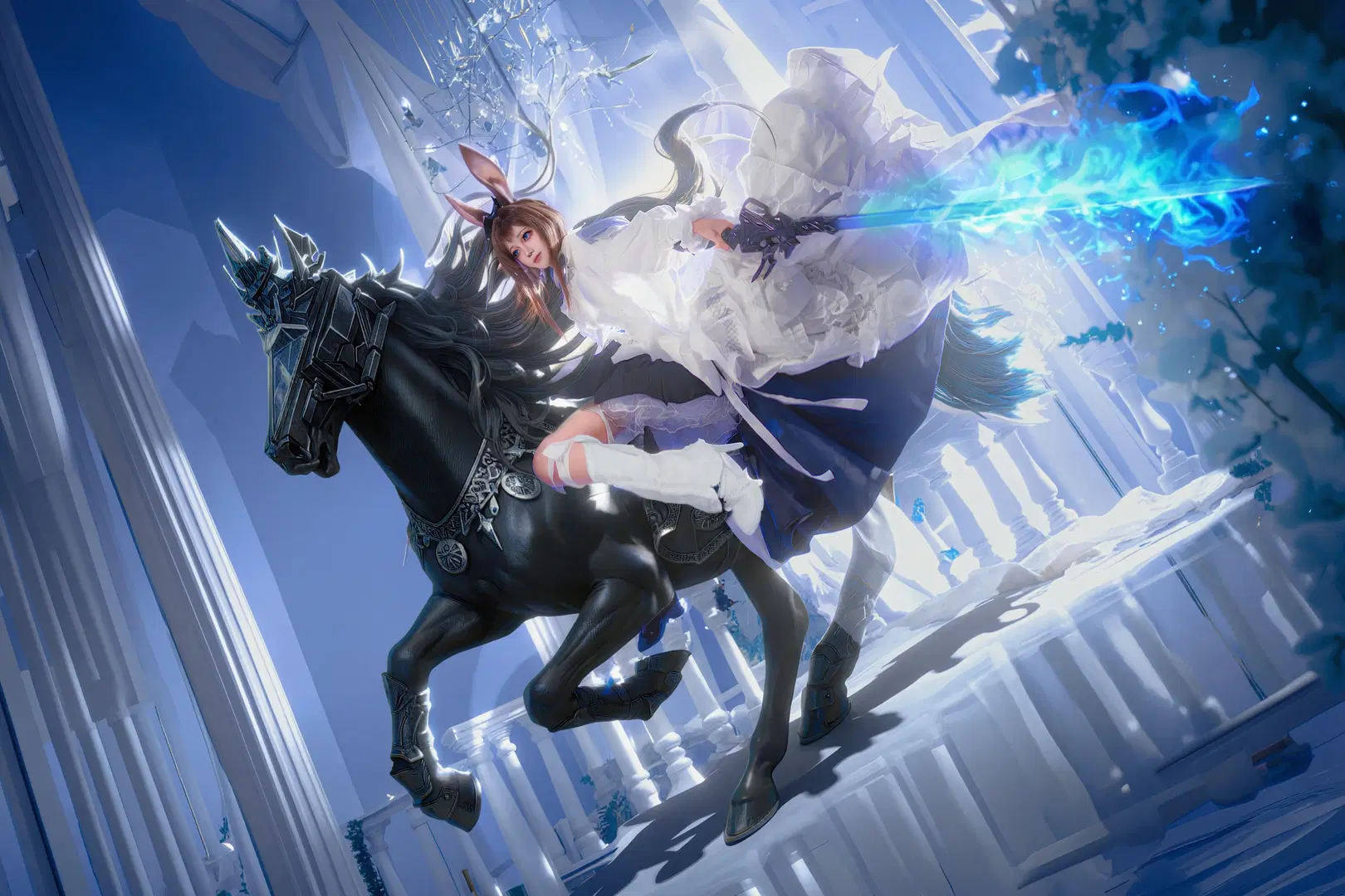 cosplay, 明日方舟, 阿米娅cos, 白丝, 奇幻风