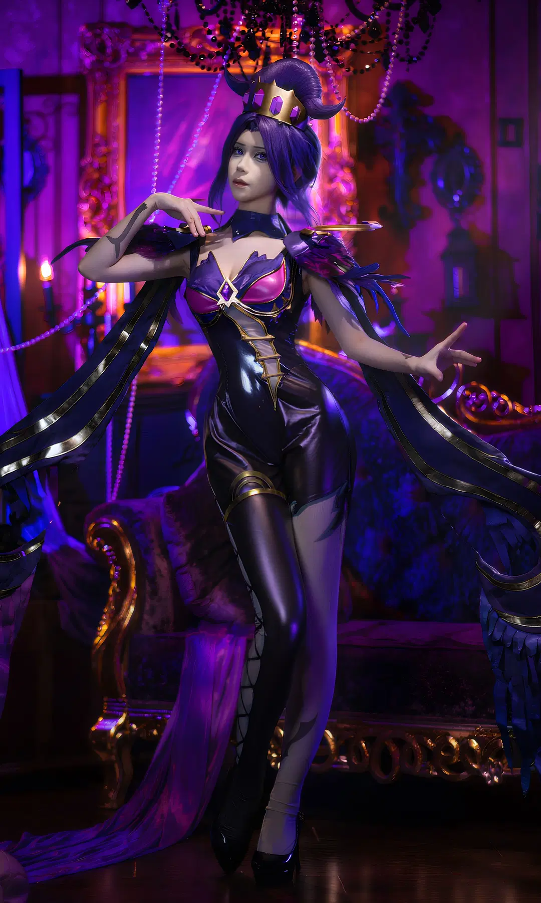 【Miyue cosplay】Honor of Kings Dark Queen Descends: A Gorgeous Collision of Wine Glass and Skull by 店长DD - Image 4