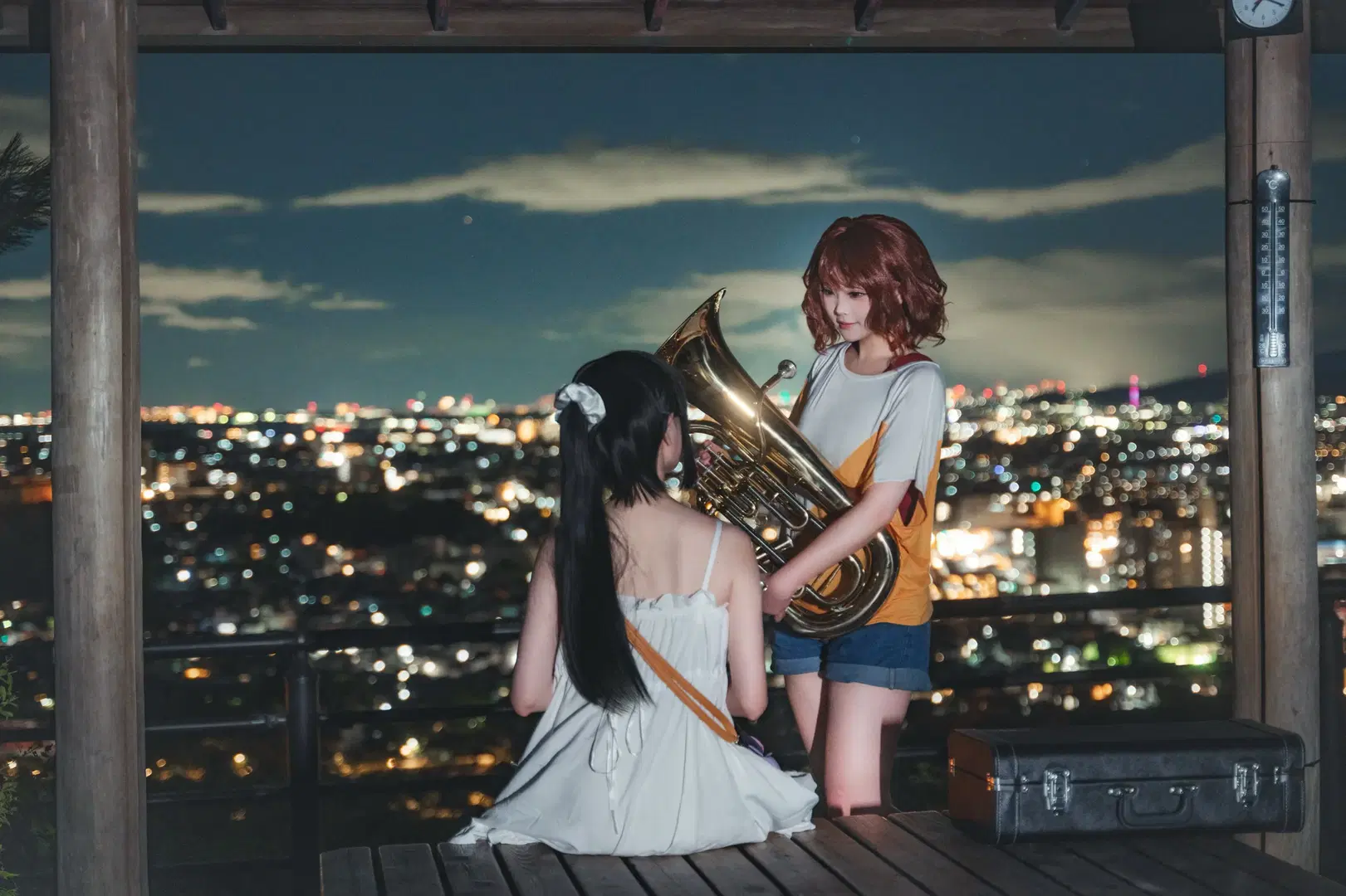 【黄前久美子cos】大吉山夜景下与高坂丽奈的圣地巡礼 - 天枰君 - 第2张