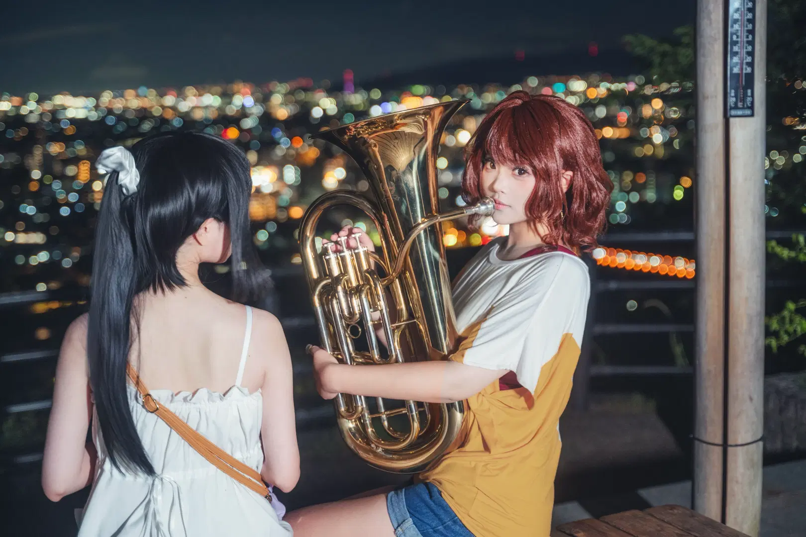 【黄前久美子cos】大吉山夜景下与高坂丽奈的圣地巡礼 - 天枰君 - 第3张