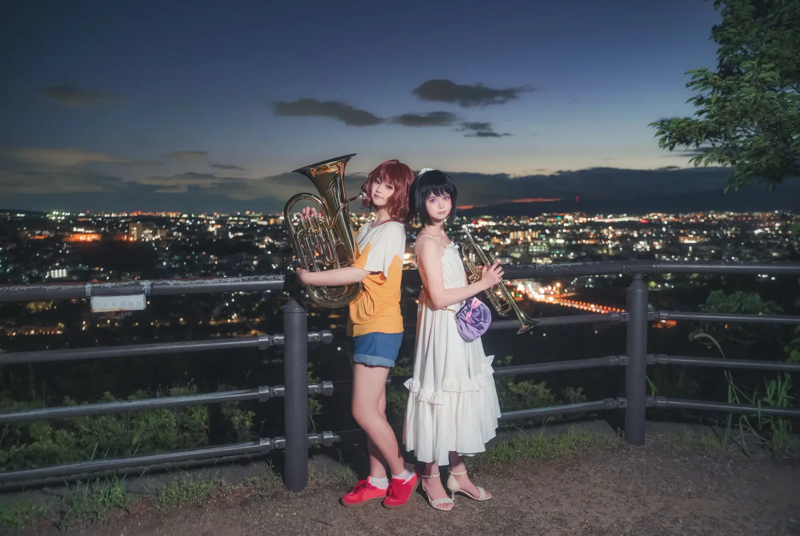 【黄前久美子cos】大吉山夜景下与高坂丽奈的圣地巡礼 - 天枰君 - 第5张
