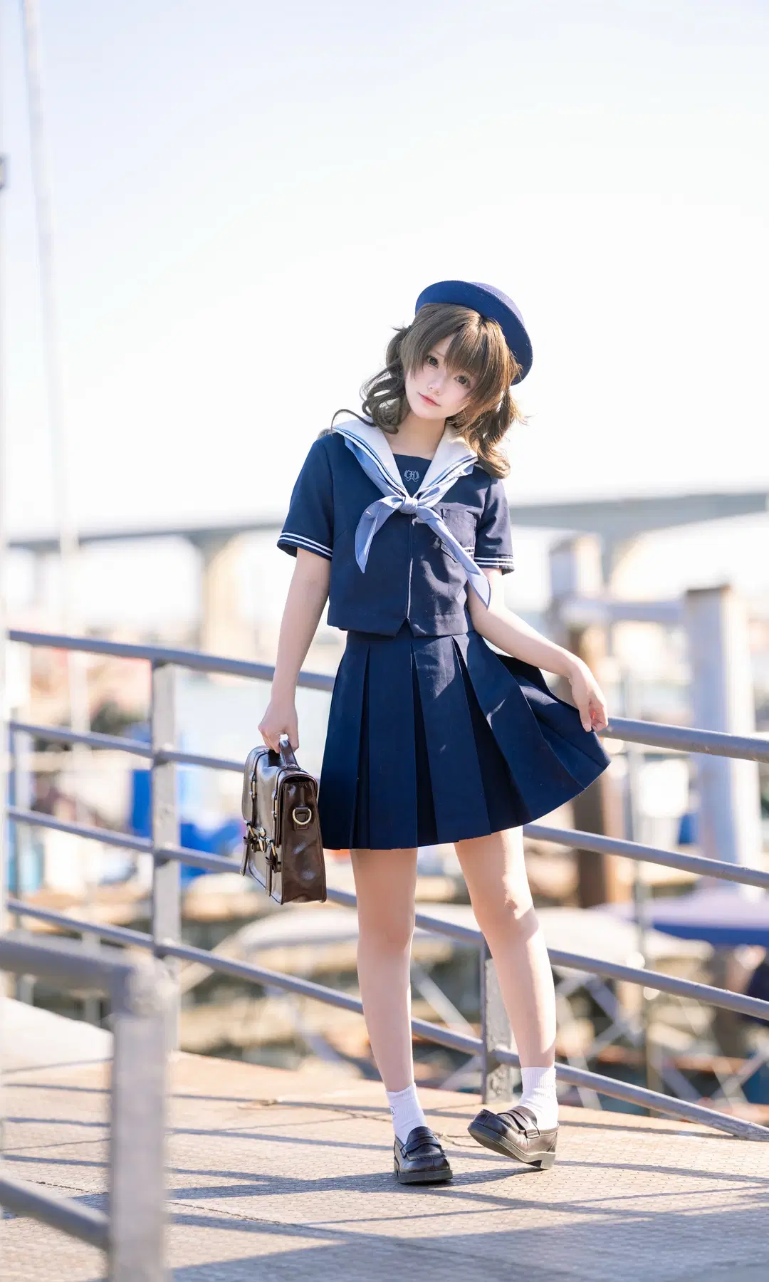 Sailor Suit Photoshoot at the Sunny Pier by 天枰君 - Image 3