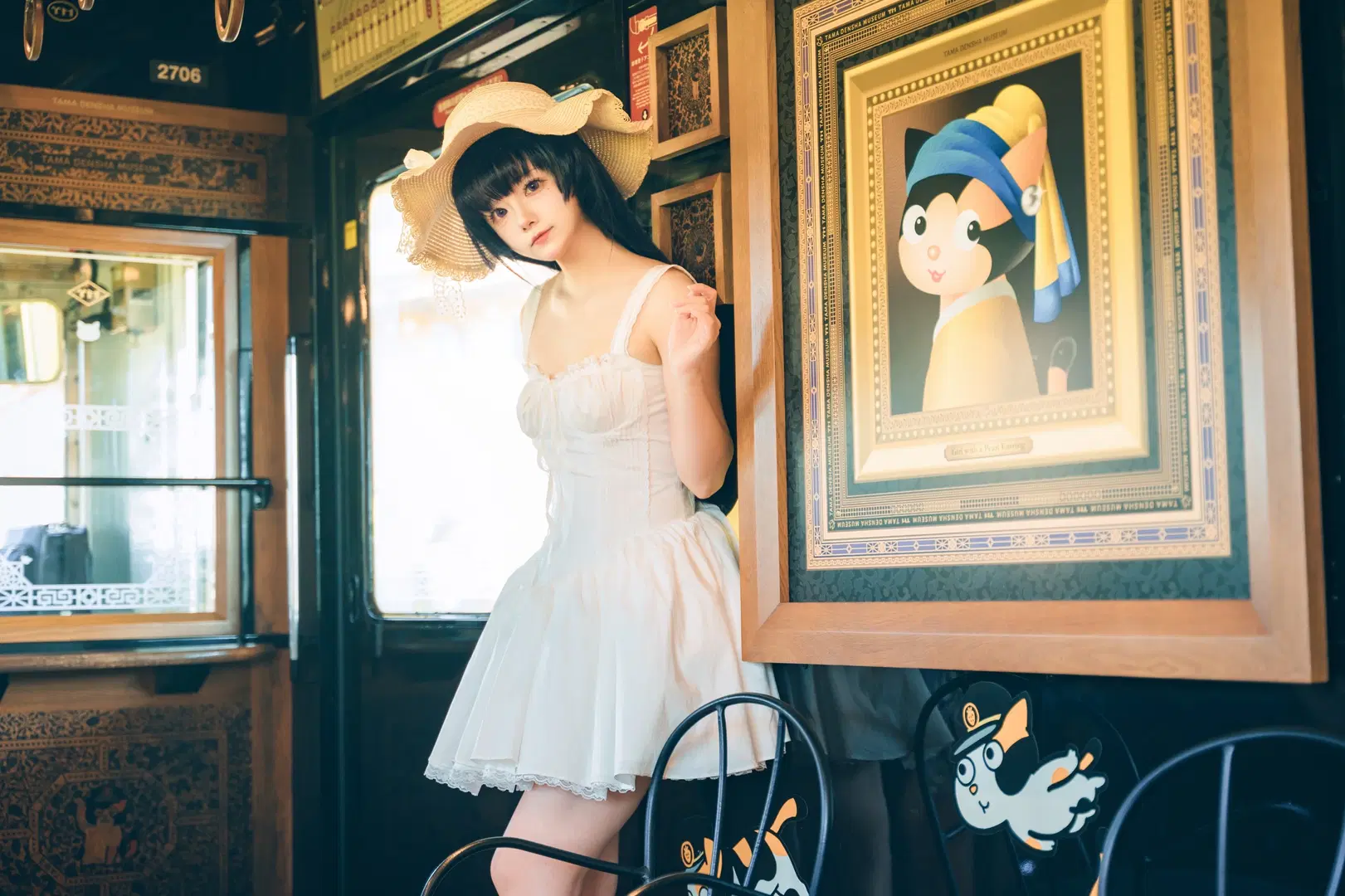 【五更瑠璃 コスプレ】たま電車に乗り込んで再現する『俺の妹がこんなに可愛いわけがない』黒猫 - 天枰君 - 3枚目