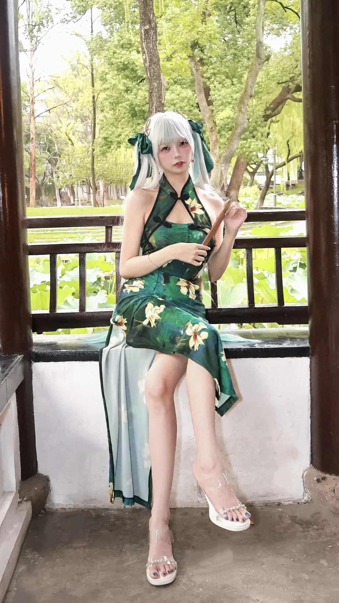 鳴潮, 今汐コスプレ, 庭園撮影, 夏コス, 国風オリジナルデザイン
