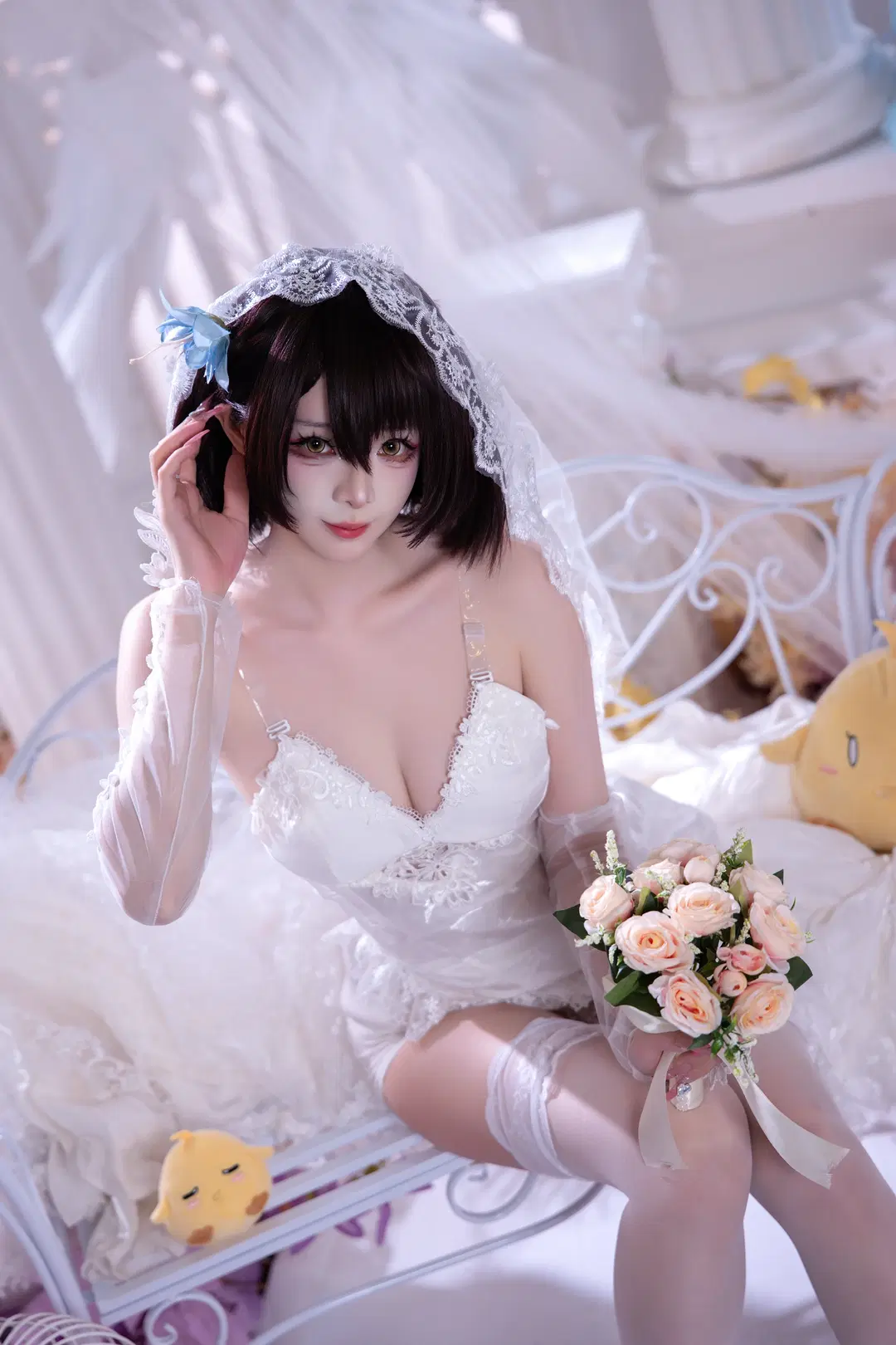 【巴尔的摩cos】碧蓝航线花嫁巴尔的摩，白色蕾丝与精灵耳的梦幻结合 - KomikadoYUC - 第3张
