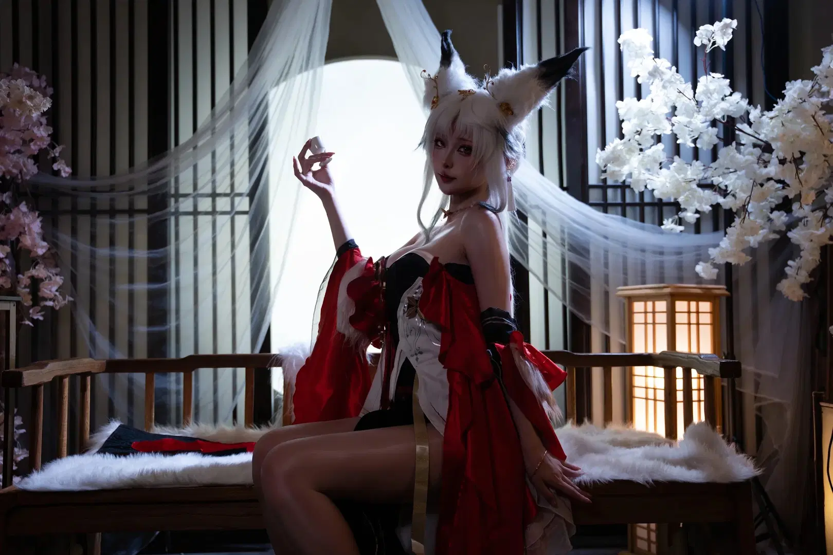 鸣潮, cosplay, 兽耳cos, 心月狐cos, 丝袜cos