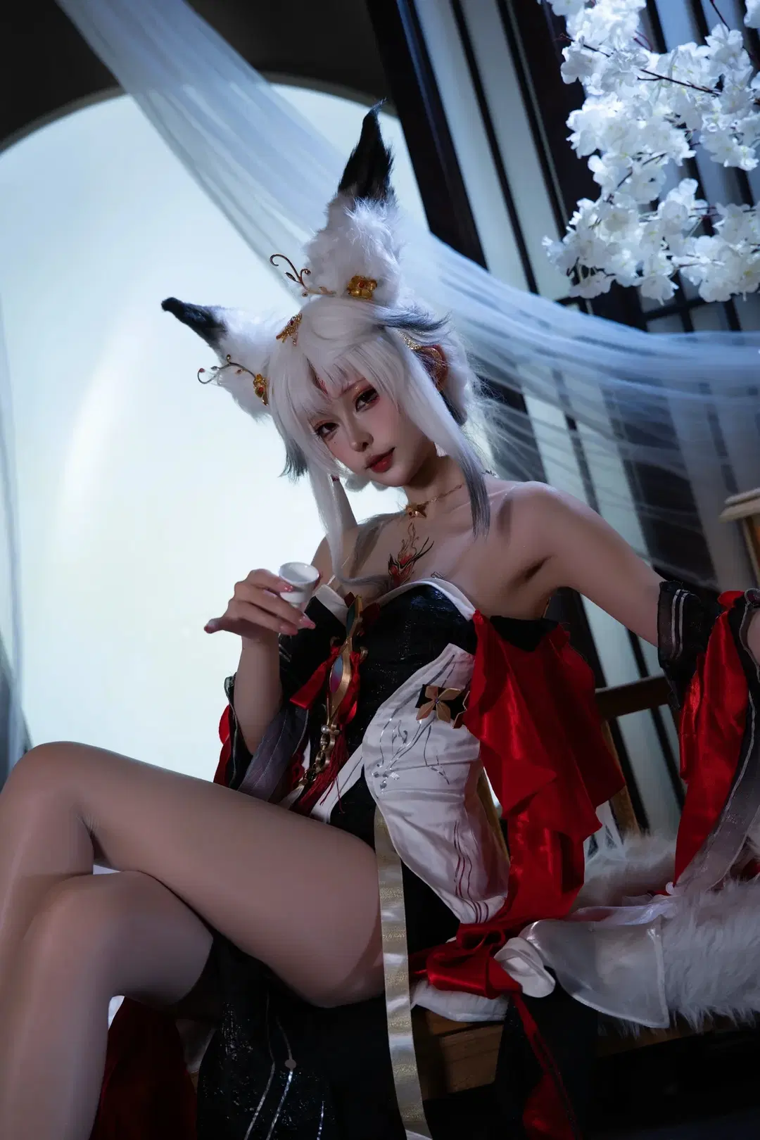 [Hsin cosplay] Wuthering Waves Hsin's Tea Tasting Beneath the Moon: Chinese-style cosplay & Game cosplay by KomikadoYUC - Image 5