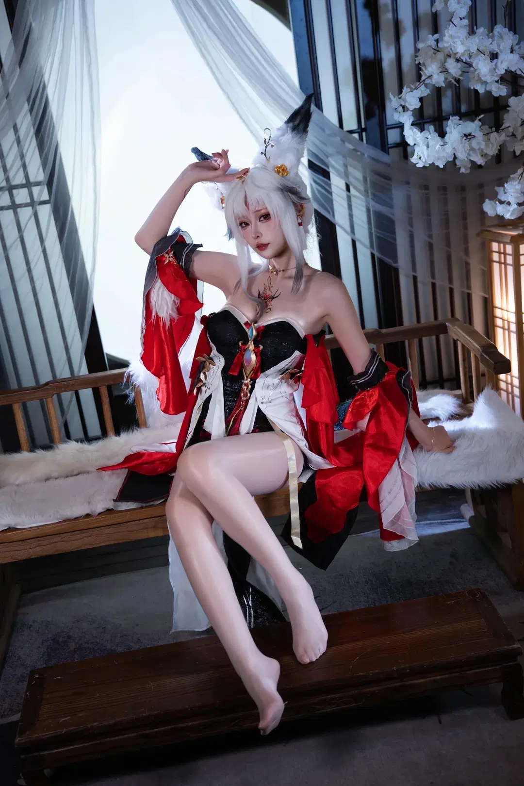 鸣潮, 游戏cosplay, 国风cos, 心月狐cos, 丝袜cos