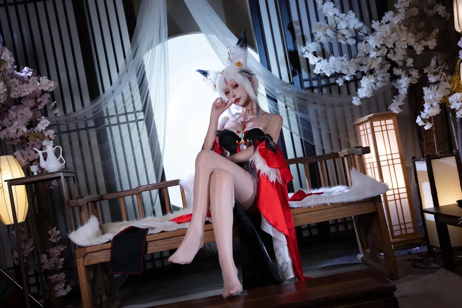 【心月狐cos】鳴潮國風狐耳少女的氛圍感呈現 - KomikadoYUC - 第5張