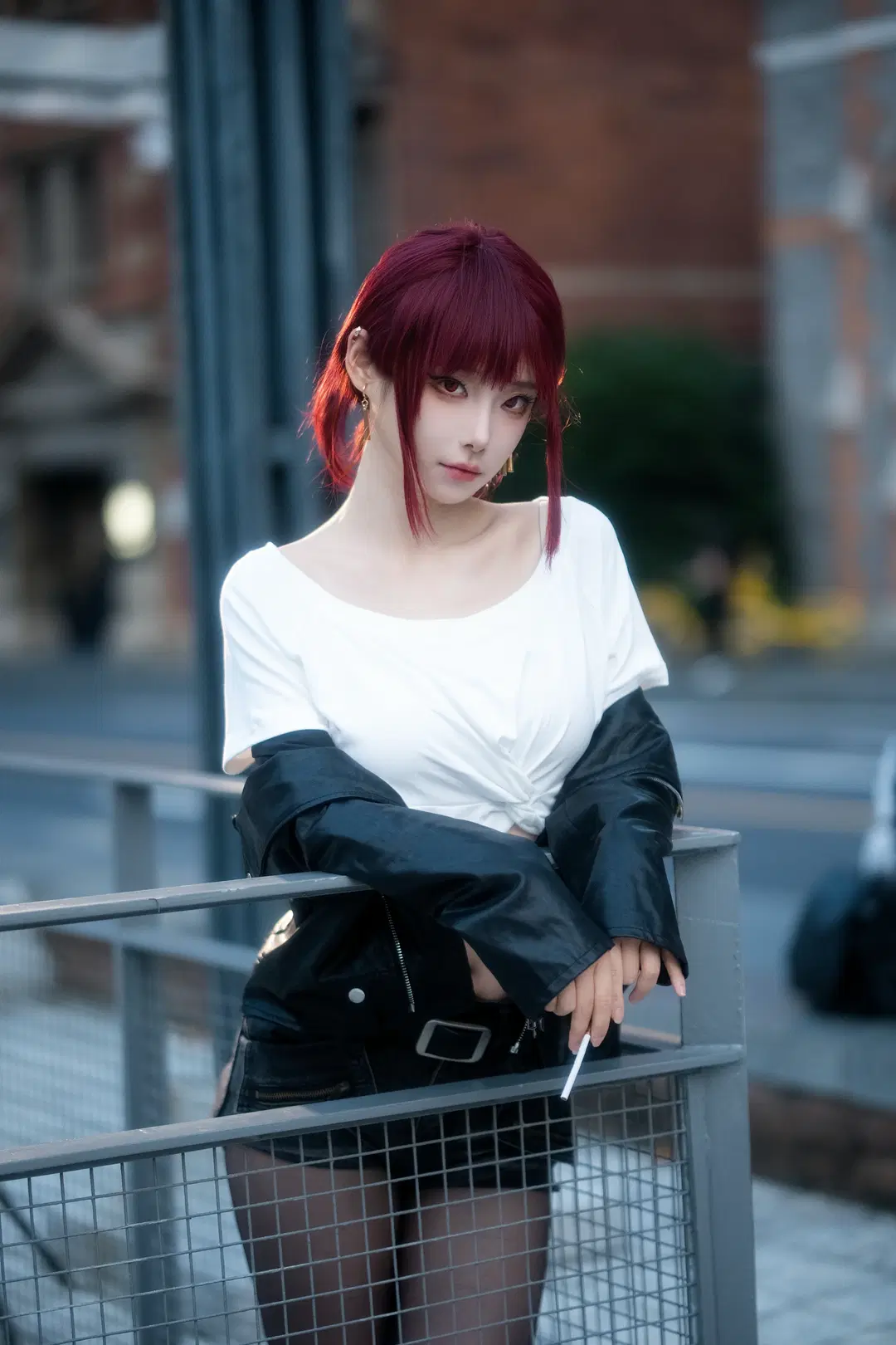 街头风, 黑丝, 山田小姐cos, 田山小姐cos, 皮衣