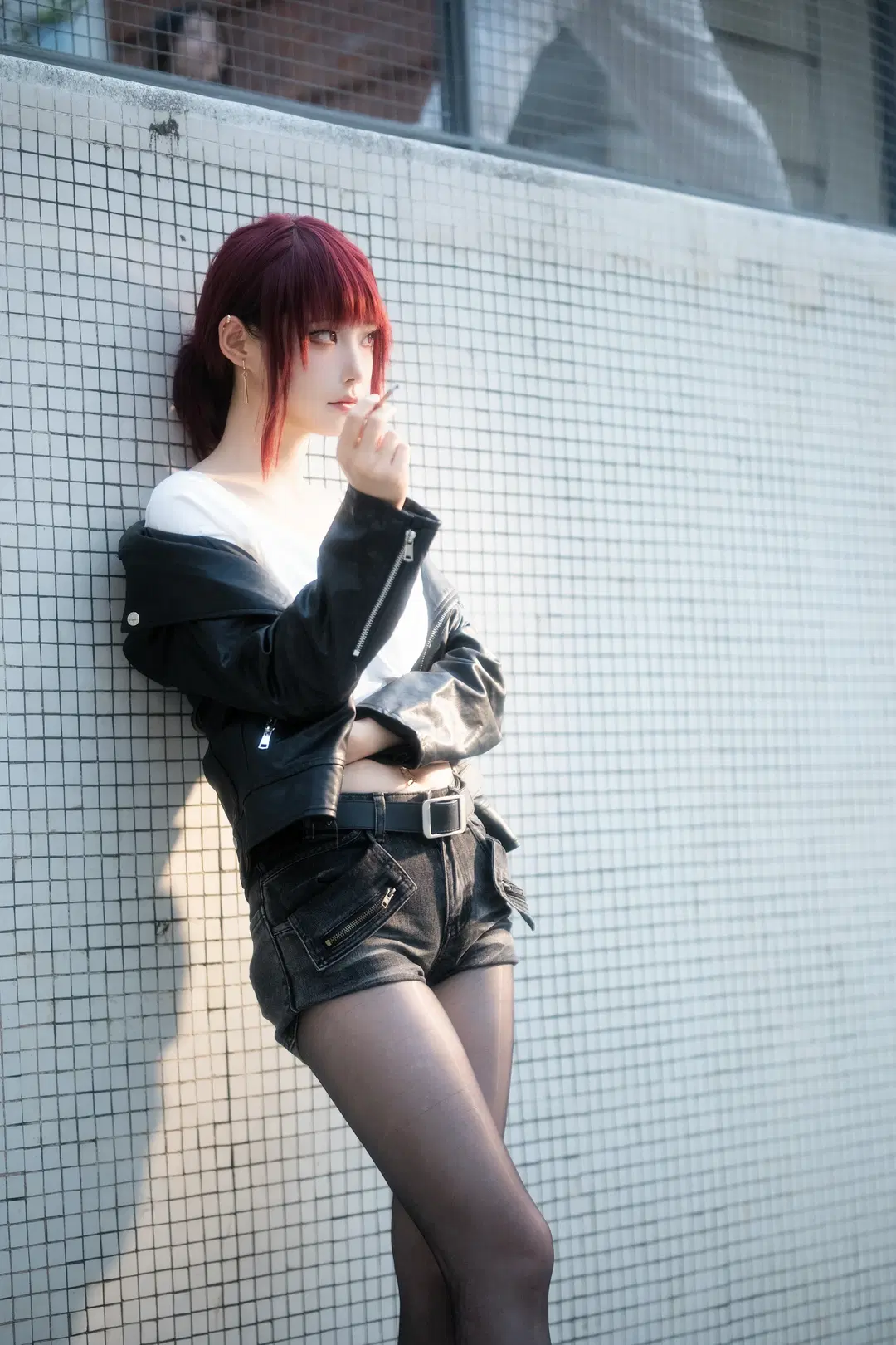 [Ms. Tayama cosplay] Smoking Behind the Supermarket: Casual Street style Under the Night Sky by KomikadoYUC - Image 3