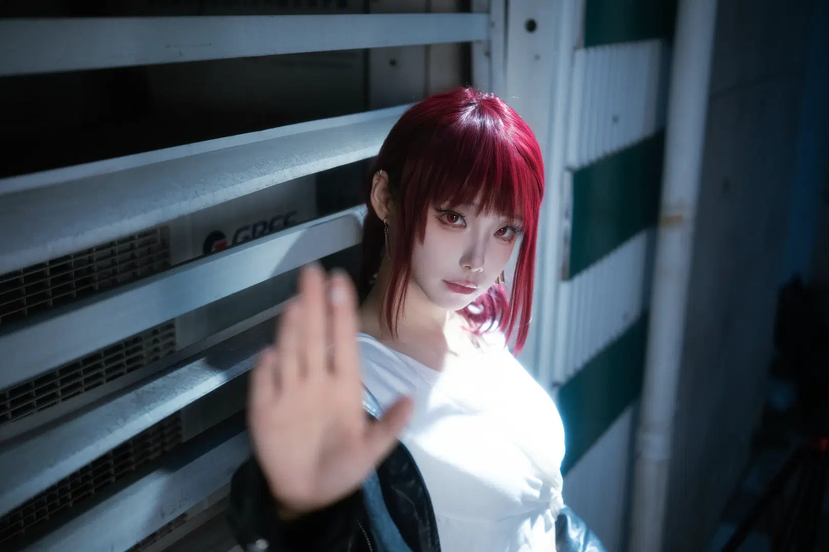 [Ms. Tayama cosplay] Smoking Behind the Supermarket: Casual Street style Under the Night Sky by KomikadoYUC - Image 5