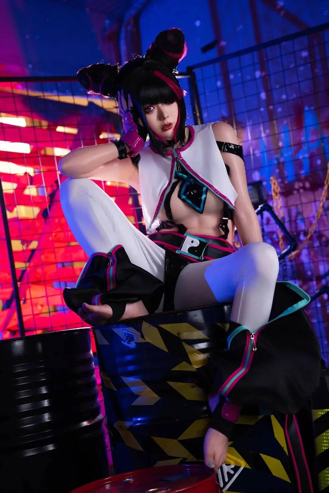 cosplay, 白丝, 同人产粮节, 韩蛛俐cos, 街头霸王