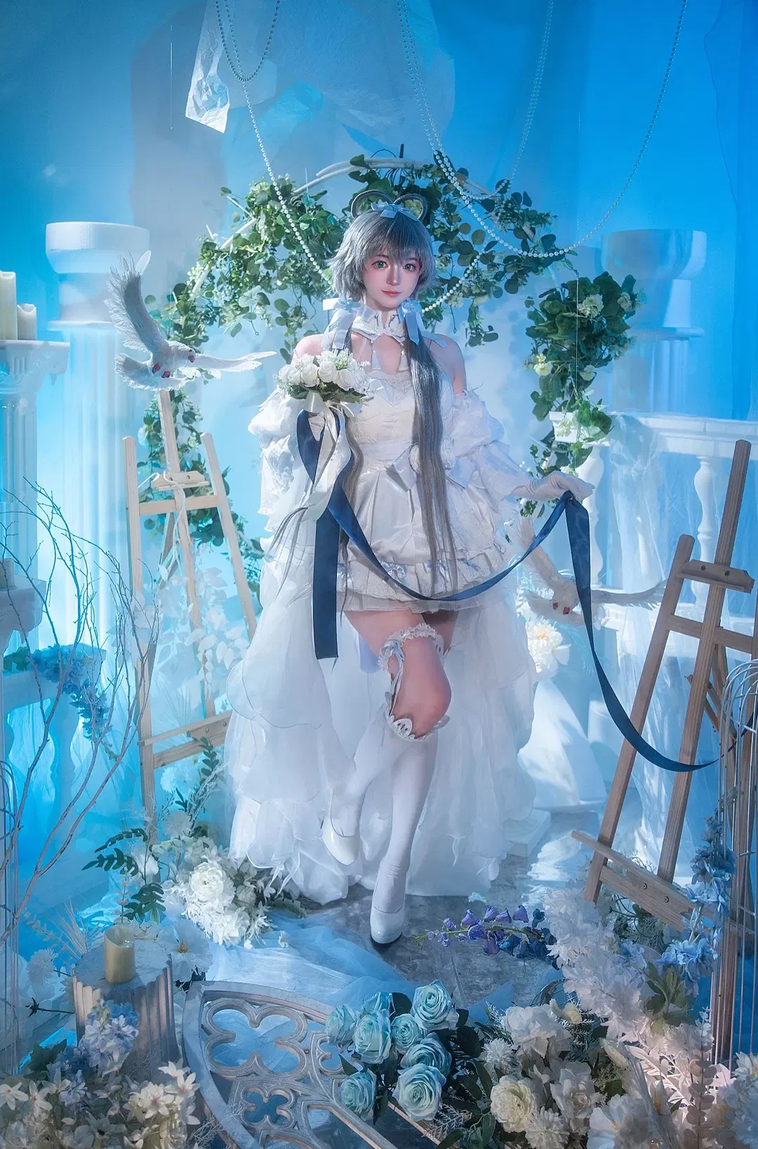 【洛天依cos】一袭白纱花嫁，定格清冷梦幻的浪漫 - 面团sama - 第2张