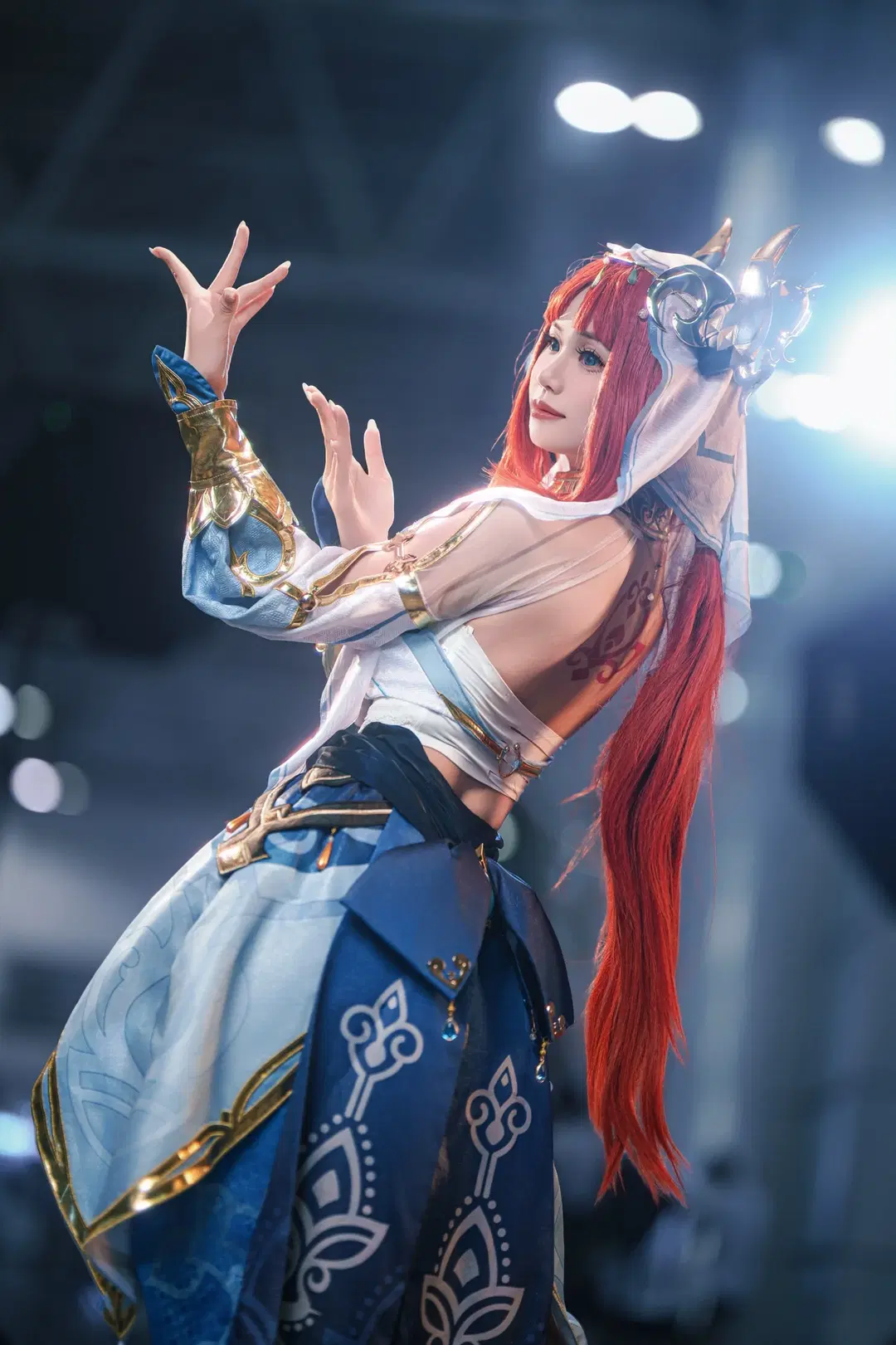 【ニィロウ コスプレ】波しぶきと舞い踊る、『原神』の水の一座の踊り子 - 屁啦小平 - 3枚目