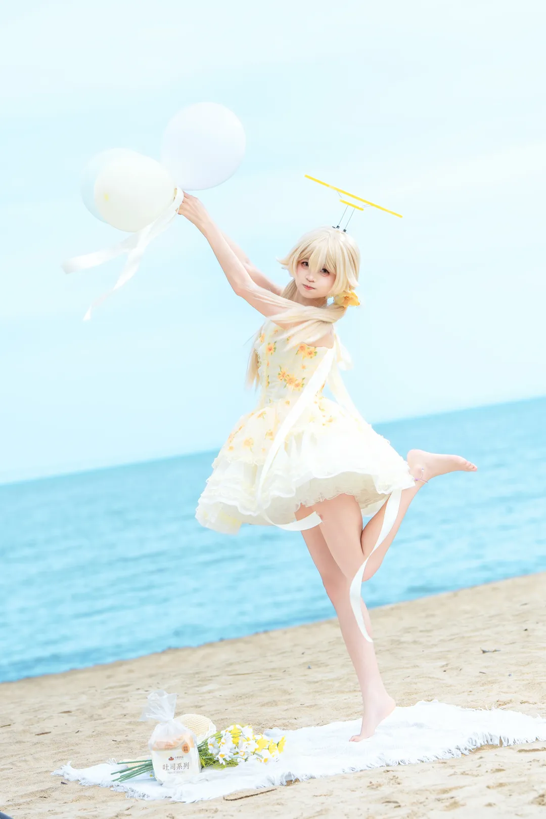 蔚蓝档案, 海边写真, 沙滩外景, 日富美cos, 夏日Cosplay - 第2张