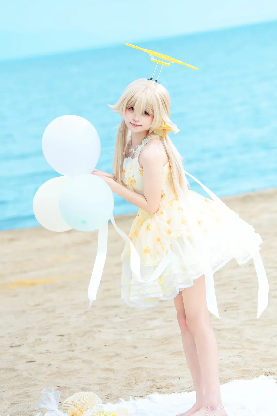 蔚蓝档案, 海边写真, 沙滩外景, 日富美cos, 夏日Cosplay - 第4张