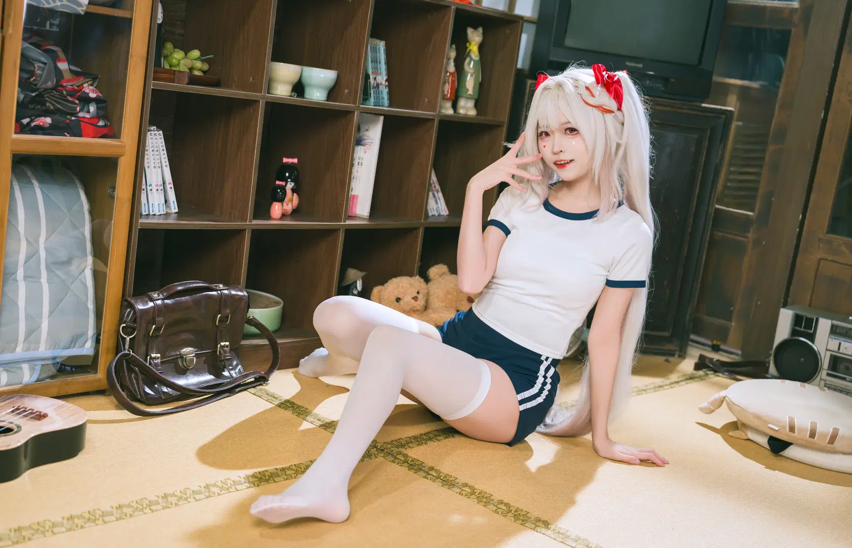 二次元, 崩坏星穹铁道, 火花cos, 白丝, 体操服