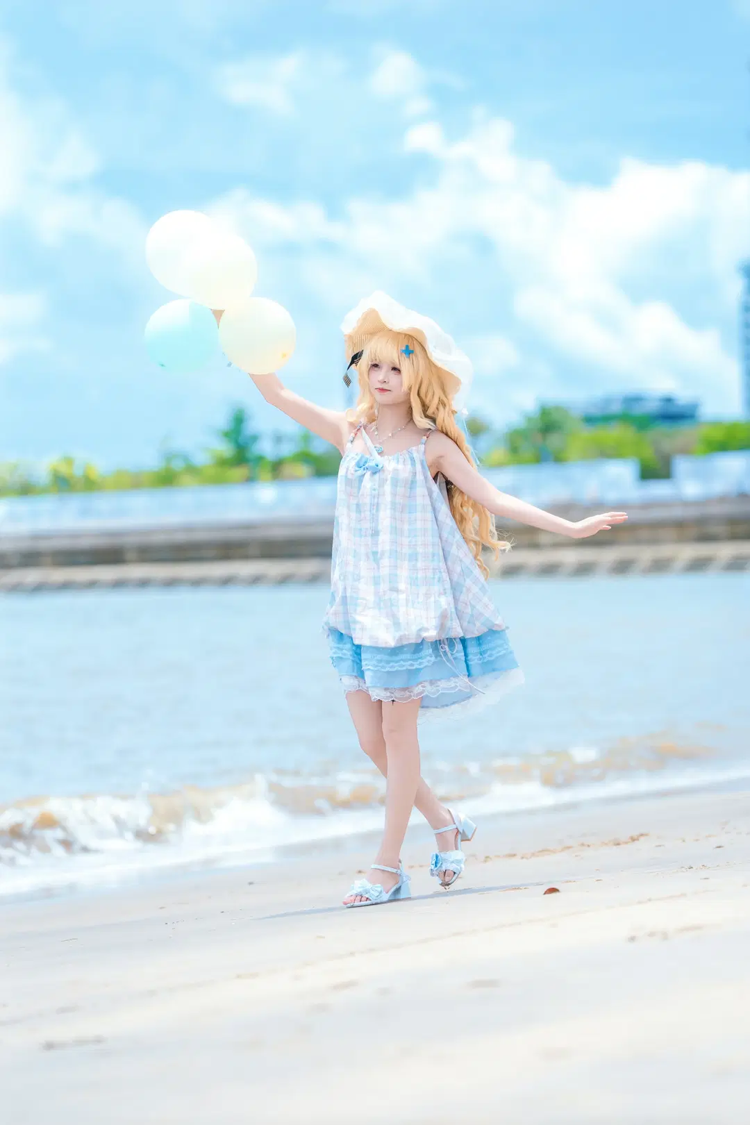 Phoebe Cosplay, Wuthering Waves, Anime-style photography, Summer Time Rendering, Seaside photography