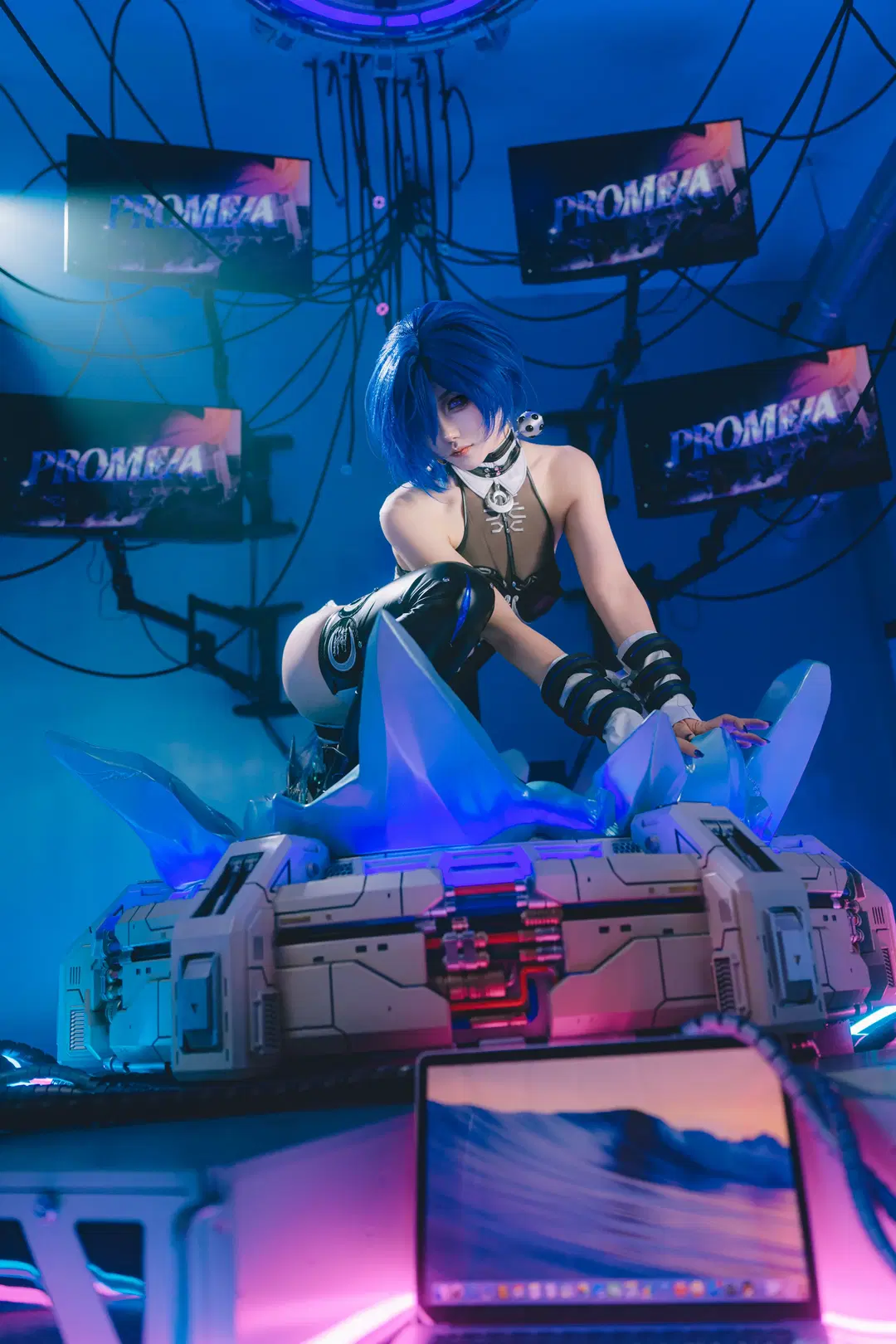 二次元摄影, 科幻风, 赛博朋克cosplay, 创意写真, 未来感造型