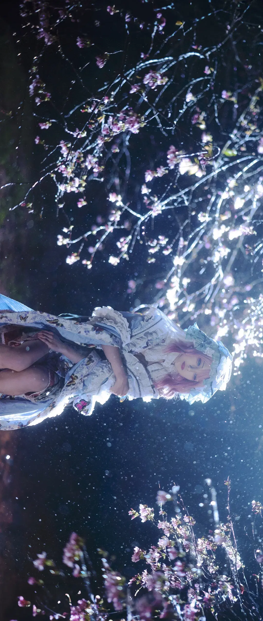 【西行寺幽幽子cos】东方Project雨夜战损版夜樱拍摄记 - 蛇生伊夕 - 第5张