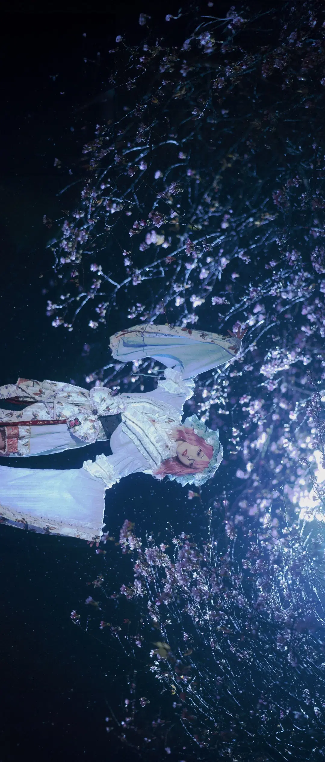 【西行寺幽幽子cos】东方Project雨夜战损版夜樱拍摄记 - 蛇生伊夕 - 第6张