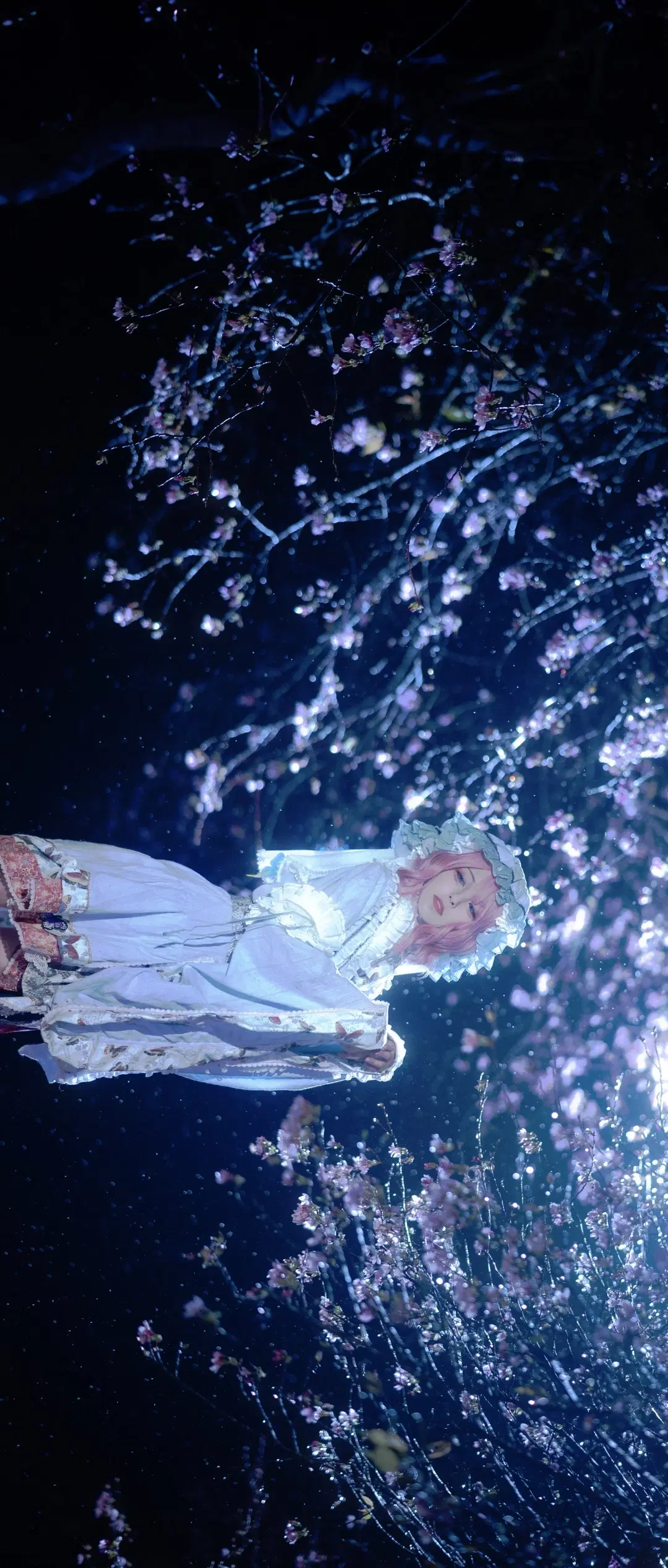 【西行寺幽幽子cos】东方Project雨夜战损版夜樱拍摄记 - 蛇生伊夕 - 第9张