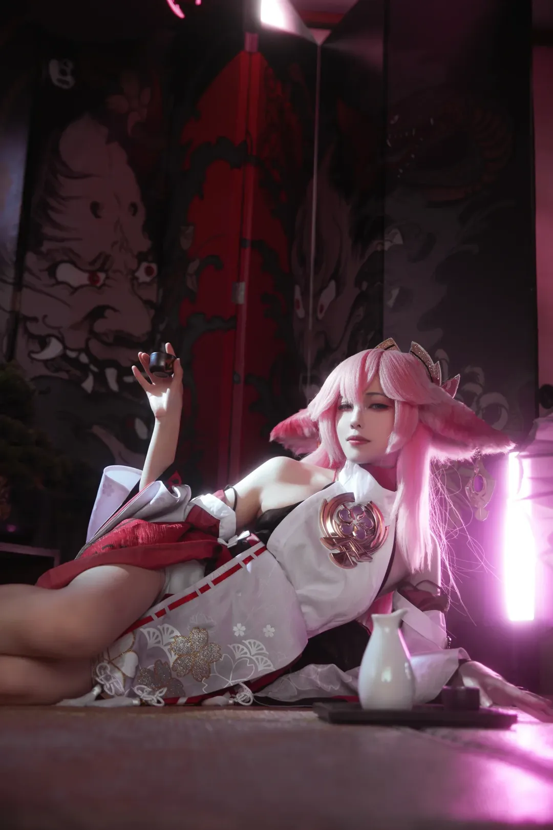 原神, 八重神子cos, 和风写真, 二次元美女, 狐耳娘 - 第5张