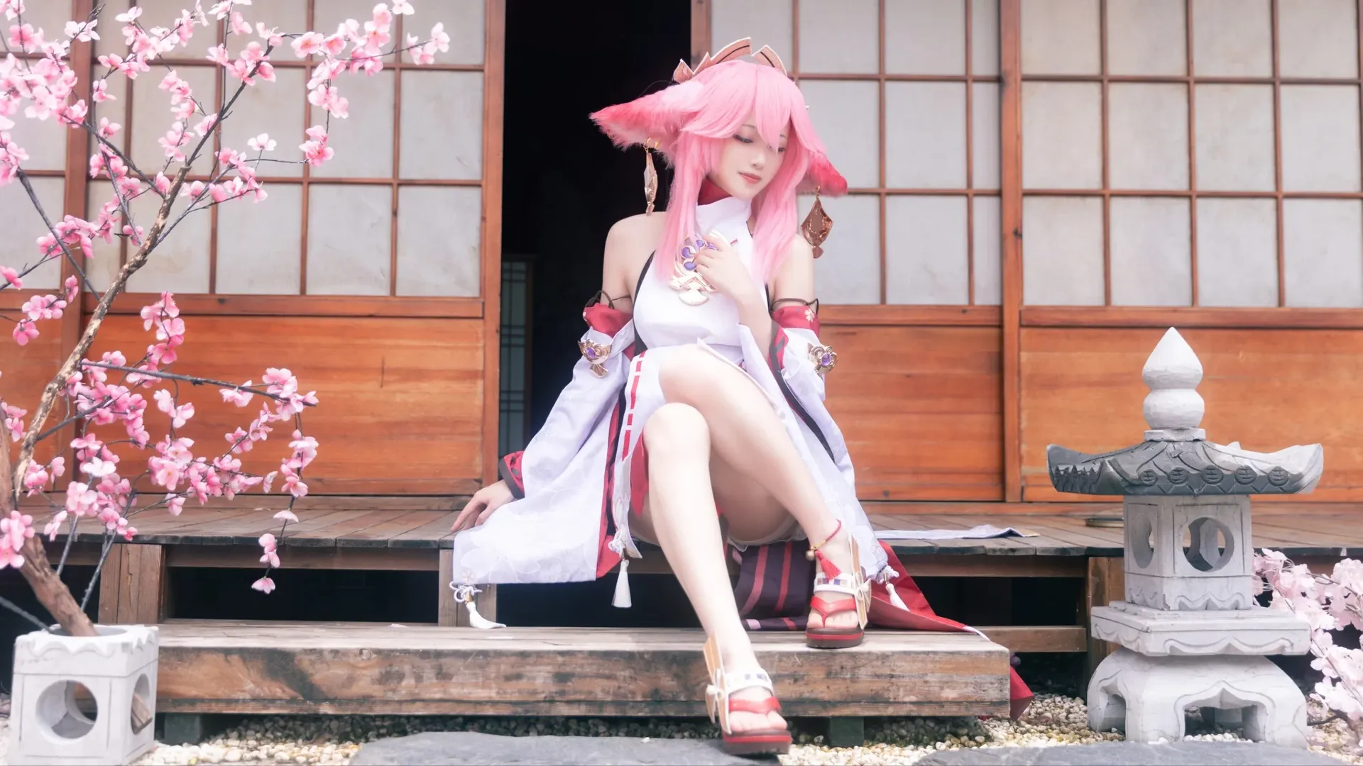原神, 八重神子cos, 和风写真, 二次元美女, 狐耳娘 - 第6张