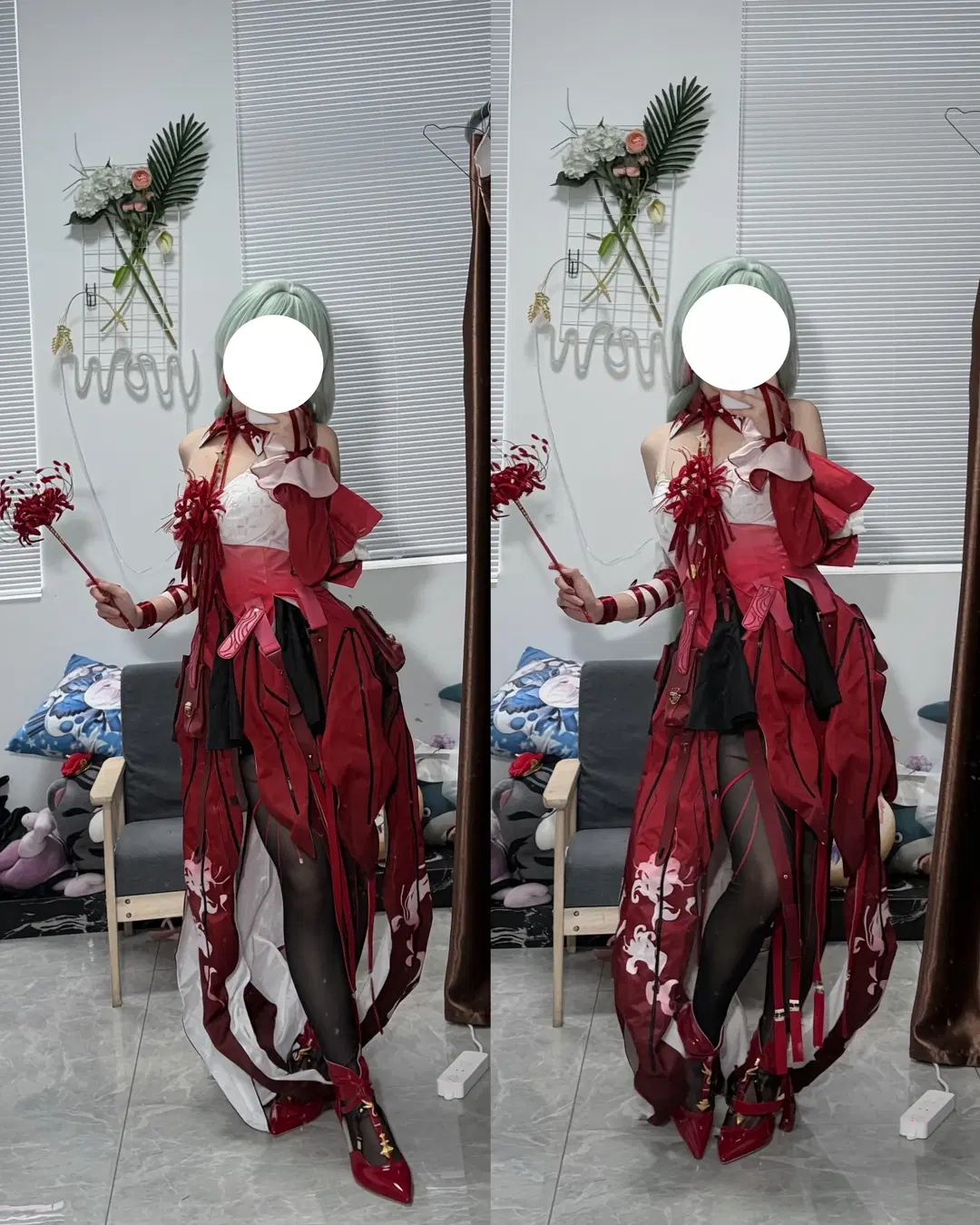 鸣潮, 弗洛洛cos, 对镜自拍, cosplay分享, 丝袜