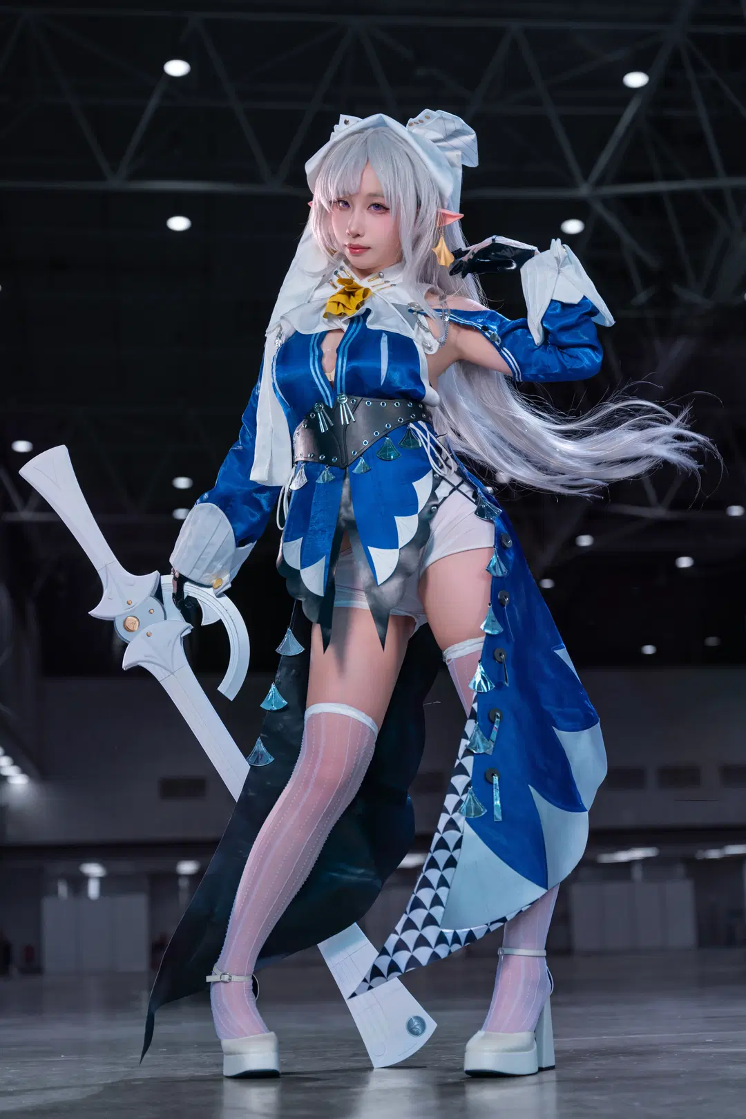 [Velina cosplay] Zenless Zone Zero Convention Photos: The Aloof Maiden in Blue and White by 菜狗离颜（接国庆萌卡） - Image 2